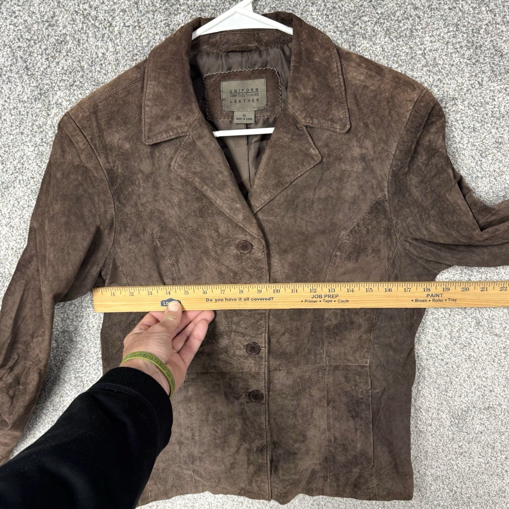 Vintage **Vintage Y2K John Paul Richard Leather Jacket 10 Distressed Brown** User: Vintage Y2K John Paul Richard Leather Jacket 10 Distressed Brown Size L / US 10 / IT 46 - 5 Thumbnail