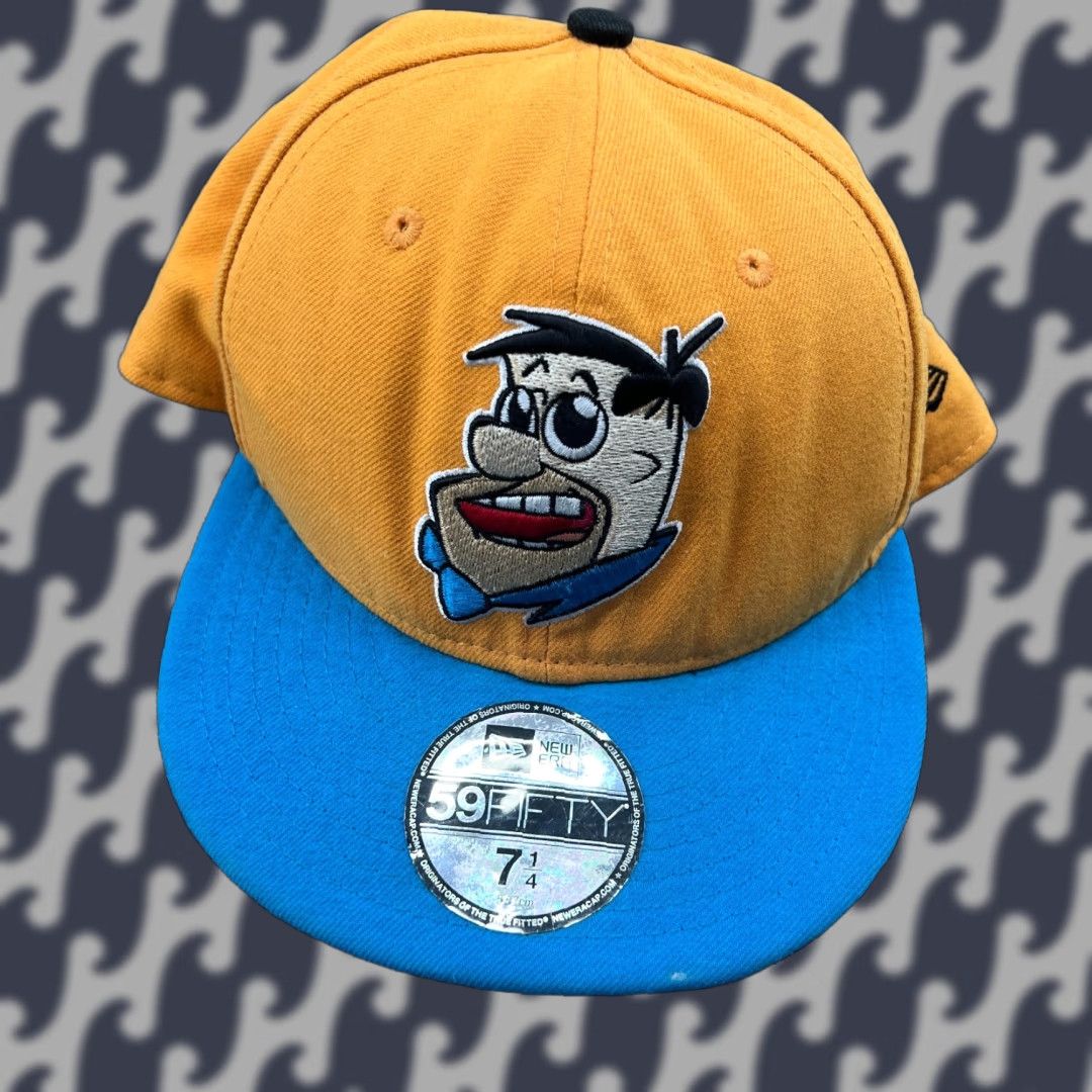 New Era New Era 59Fifty Cap Hat Fitted 7 1/4 Orange Blue Fred Flintstone Hannah Barbera Unisex Adults Baseball Cap Multicolor Adjustable Shirt? Size ONE SIZE - 1 Thumbnail
