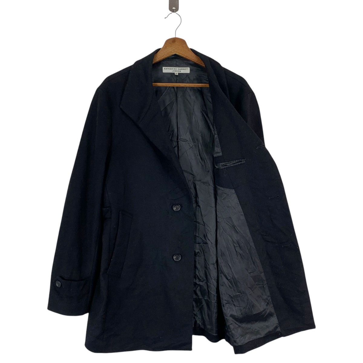 Katharine Hamnett London VINTAGE KATHARINE HAMNETT LONDON WOOL COAT Size XXL / US 16-18 / IT 52-54 - 5 Thumbnail