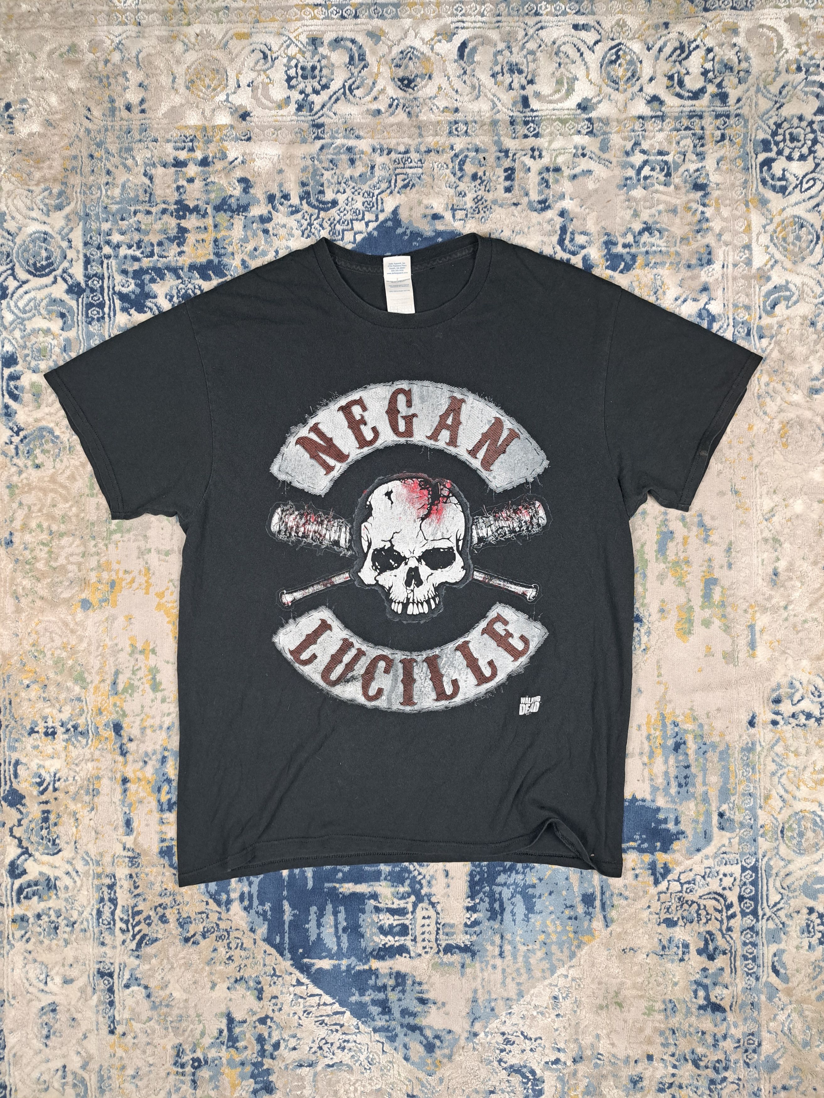 Vintage The Walking Dead Negan Lucille y2k Skull Tee Death TV Series Size US L / EU 52-54 / 3 - 1 Thumbnail