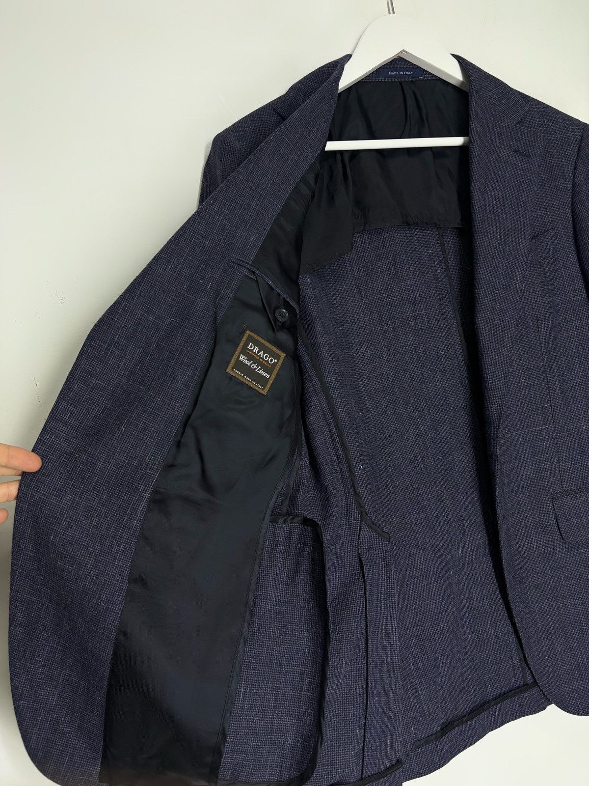 Boggi Boggi Linen Wool Blue Blazer Jacket Men’s 48R Size 48R - 12 Thumbnail