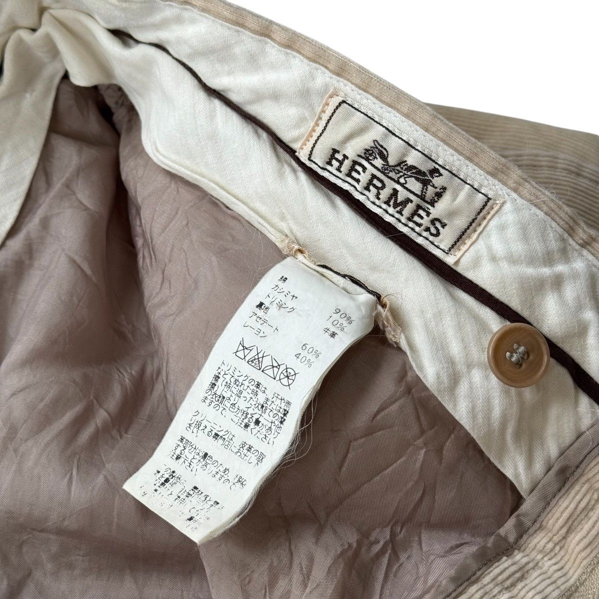 Hermes Hermes vintage wide-leg corduroy trousers. Size US 34 / EU 50 - 4 Thumbnail