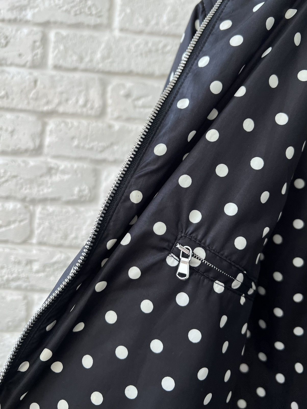 Dolce & Gabbana Dolce&Gabbana Black Polka Dot Zip Bomber Jacket Size M / US 6-8 / IT 42-44 - 6 Thumbnail