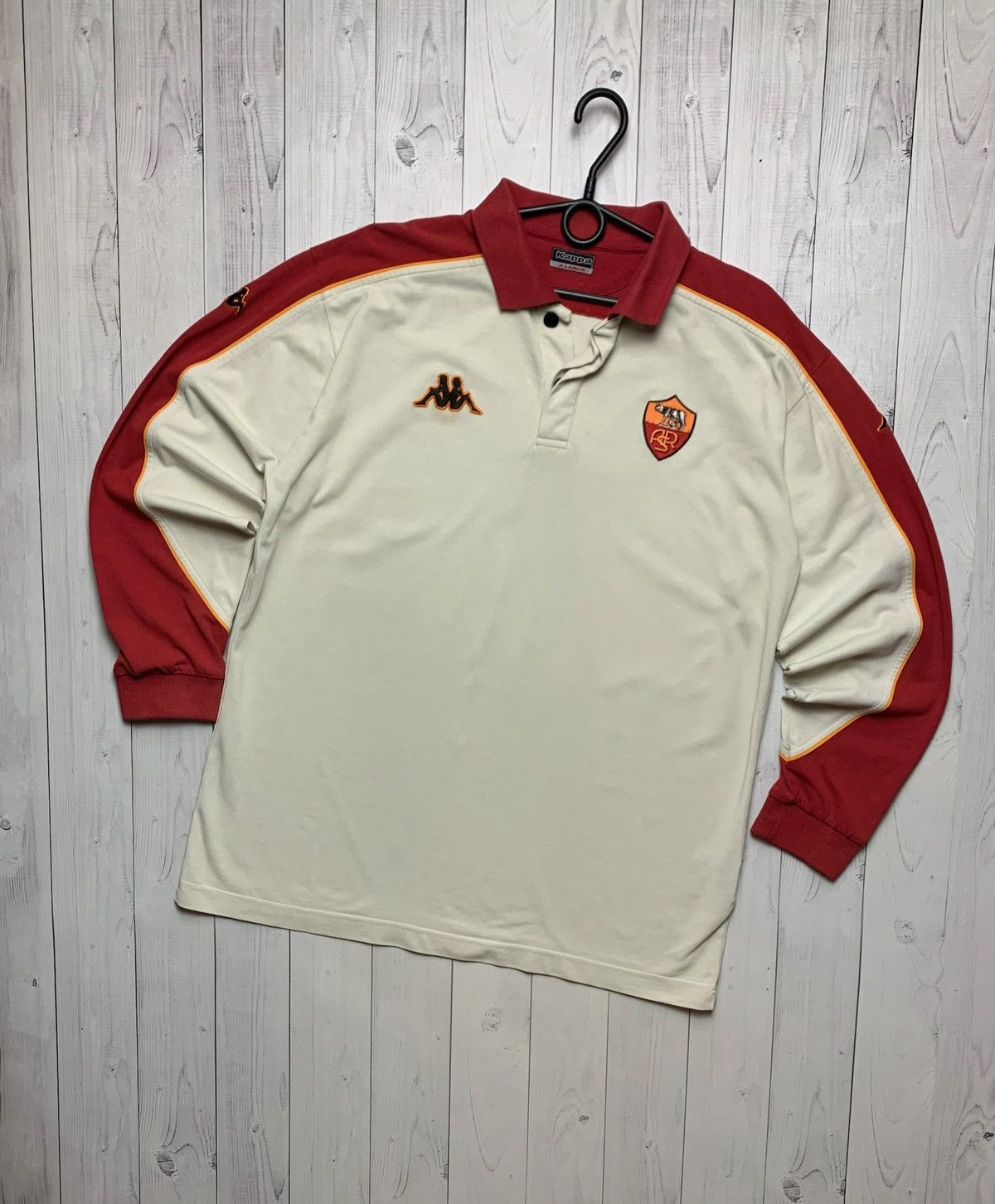Kappa × Vintage Vintage kappa AS Roma soccer rugby shirt size XL Size US XL / EU 56 / 4 - 1 Thumbnail