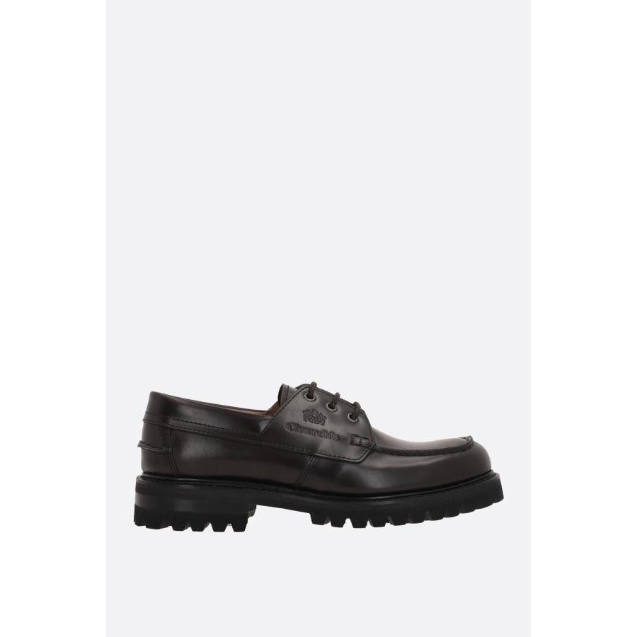 CHURCH'S Pickering Black Leather Derby Shoes New & Authentic