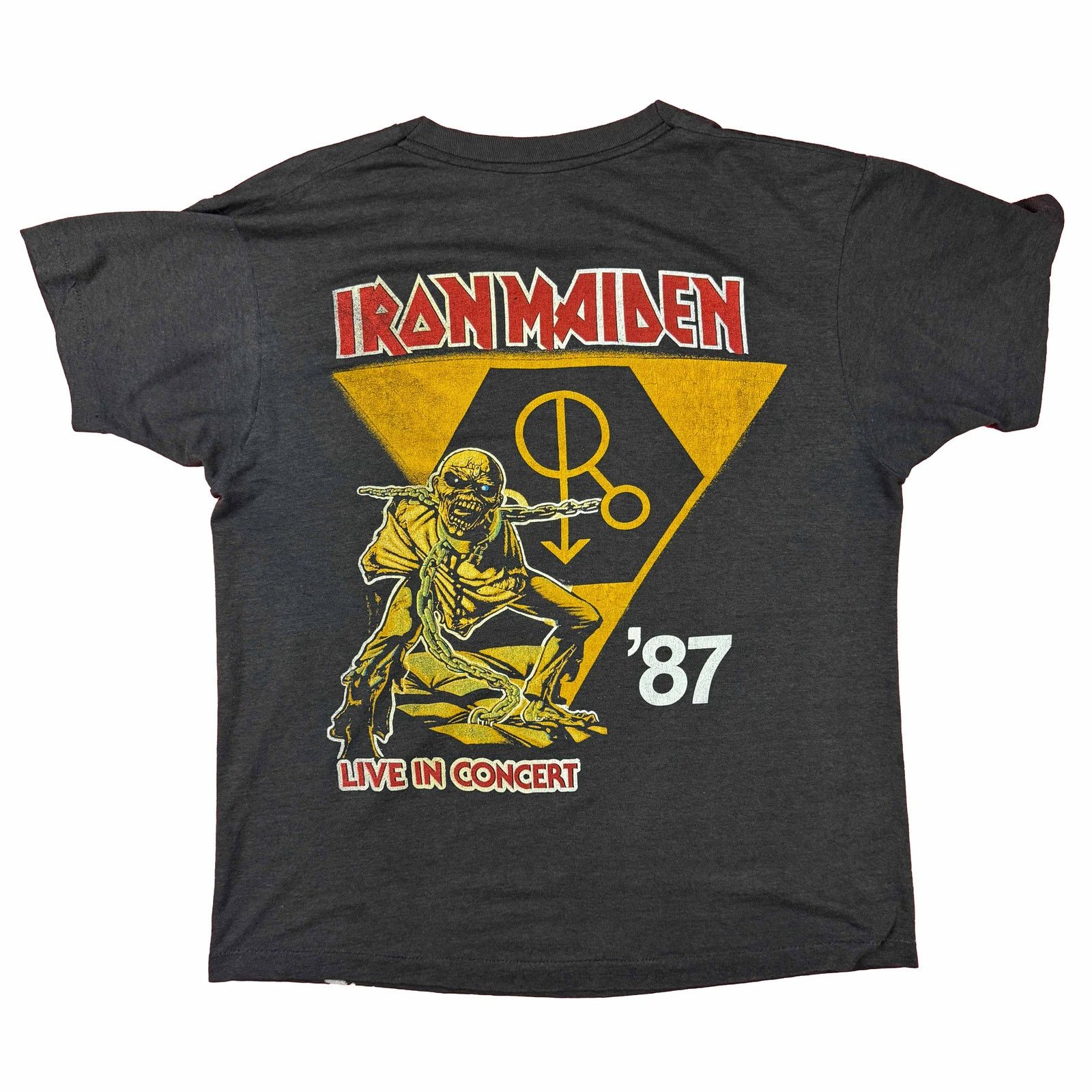 Vintage 80s Iron Maiden Somewhere In Time Live Rock Band T-Shirt Size US L / EU 52-54 / 3 - 2 Thumbnail