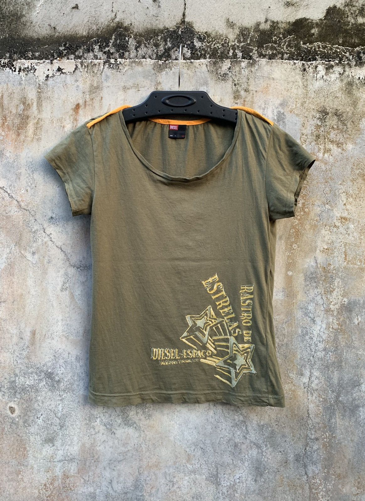 Diesel y2k Diesel Espaco Star Green Top Tee Size S / US 4 / IT 40 - 2 Thumbnail
