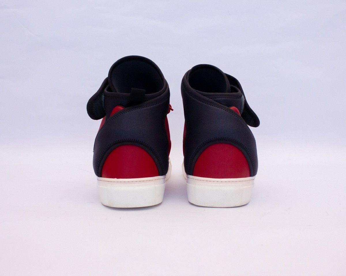 Balenciaga Balenciaga Mens Red Navy Blue Neoprene Strap High Top SZ:6US Size US 6 / EU 39 - 4 Thumbnail