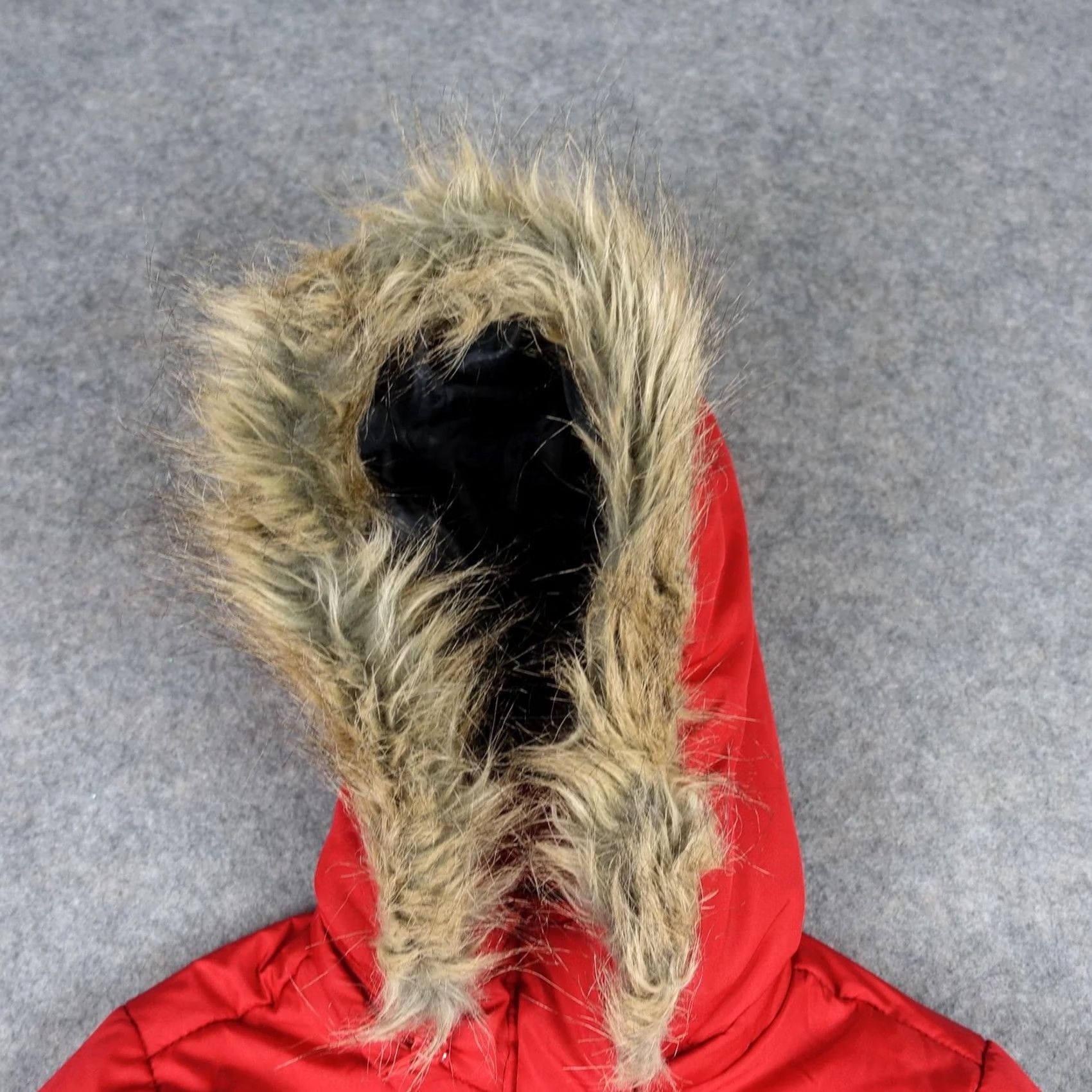 Vintage VINTAGE Dollhouse Coat Womens XS Red Faux Fur Hooded Quilted Puffer Jacket Y2K Size XS / US 0-2 / IT 36-38 - 2 Thumbnail
