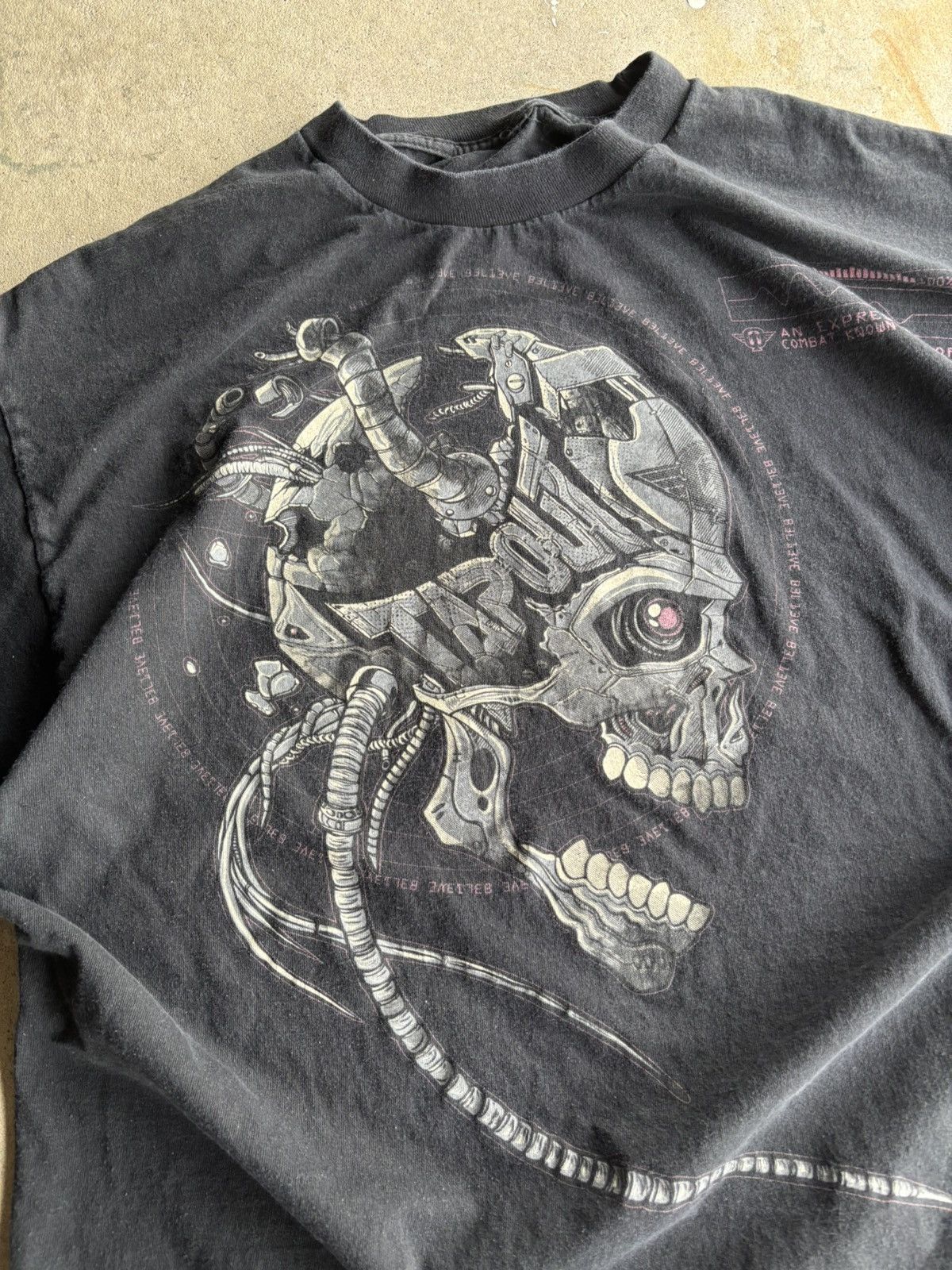 Tapout Vintage Terminator Grunge Tapout Grail Faded Black Tee Size US XL / EU 56 / 4 - 3 Thumbnail
