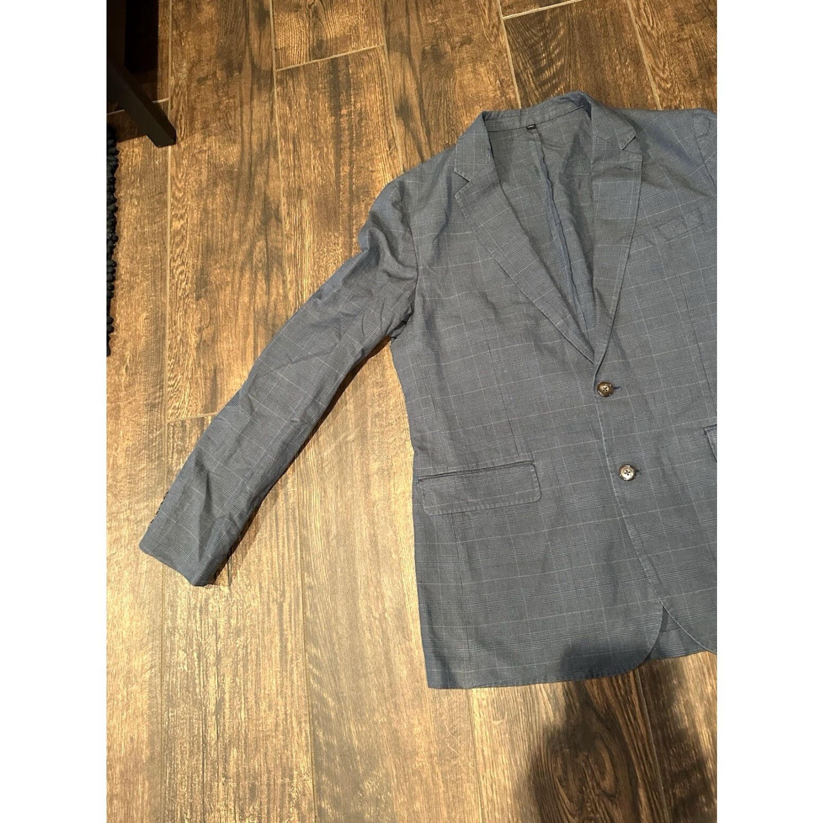 J.Crew NWT J.CREW Sport Coat Plaid Linen Blend Unlined 42L Blue Men's 42L Sports Coat Size US XS / EU 42 / 0 - 3 Thumbnail