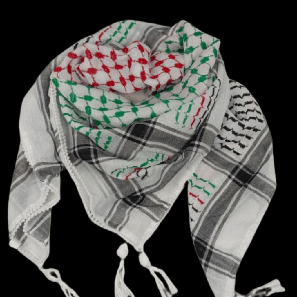 NBDN Nobrandedon Authentic Cotton Palestinian Keffiah Kuffeyeh Size ONE SIZE - 2 Thumbnail