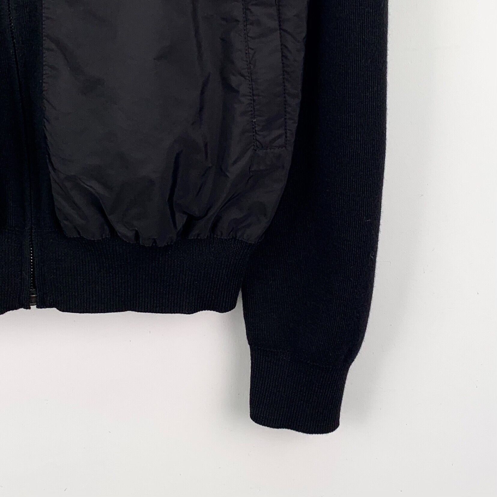 Prada Prada Black Wool Stand Collar Zip Jacket Size US S / EU 44-46 / 1 - 4 Thumbnail