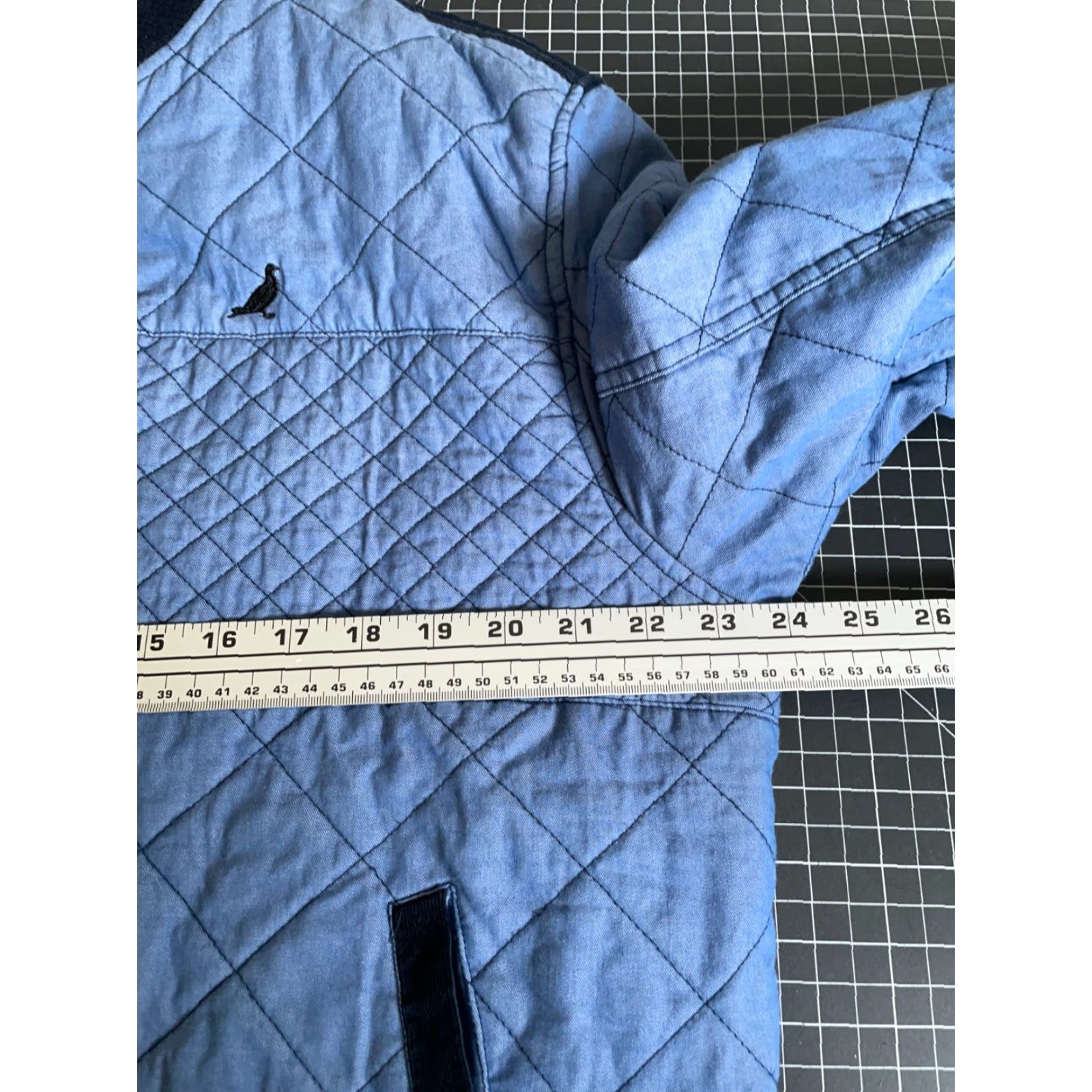 Vintage Pigeon Staple Quilted Bomber Jacket Men XL Blue Corduroy Trim Streetwear Size US XL / EU 56 / 4 - 5 Thumbnail