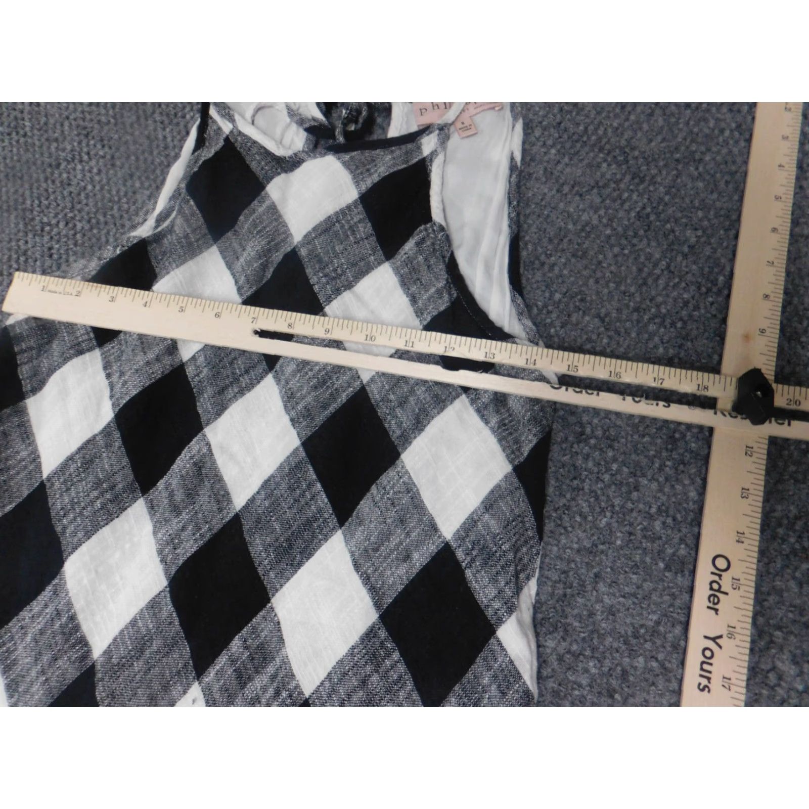 Vintage Philosophy Women's Dress A-Line Midi 8 Black Raglan Sleeveless Round Neck Zip Lined Cotton Linen Rayon Size M / US 6-8 / IT 42-44 - 3 Thumbnail