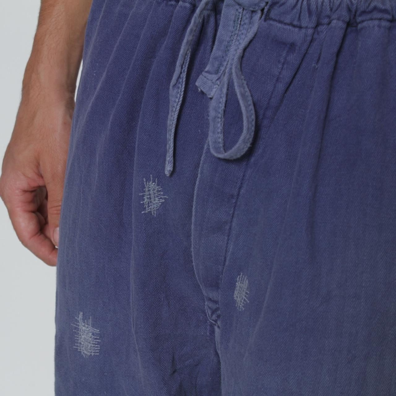 Vintage BLUE STITCH REPAIR SOFT COTTON WORKWEAR PANTS Size US 34 / EU 50 - 6 Thumbnail