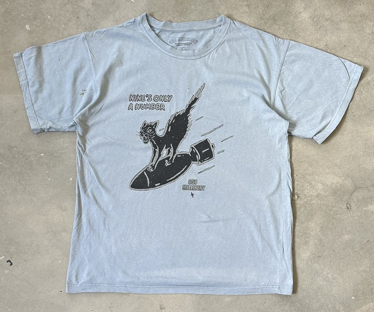 Vintage OSO MILLINERY NINE LIVES BOMB TEE Size US L / EU 52-54 / 3 - 1 Thumbnail