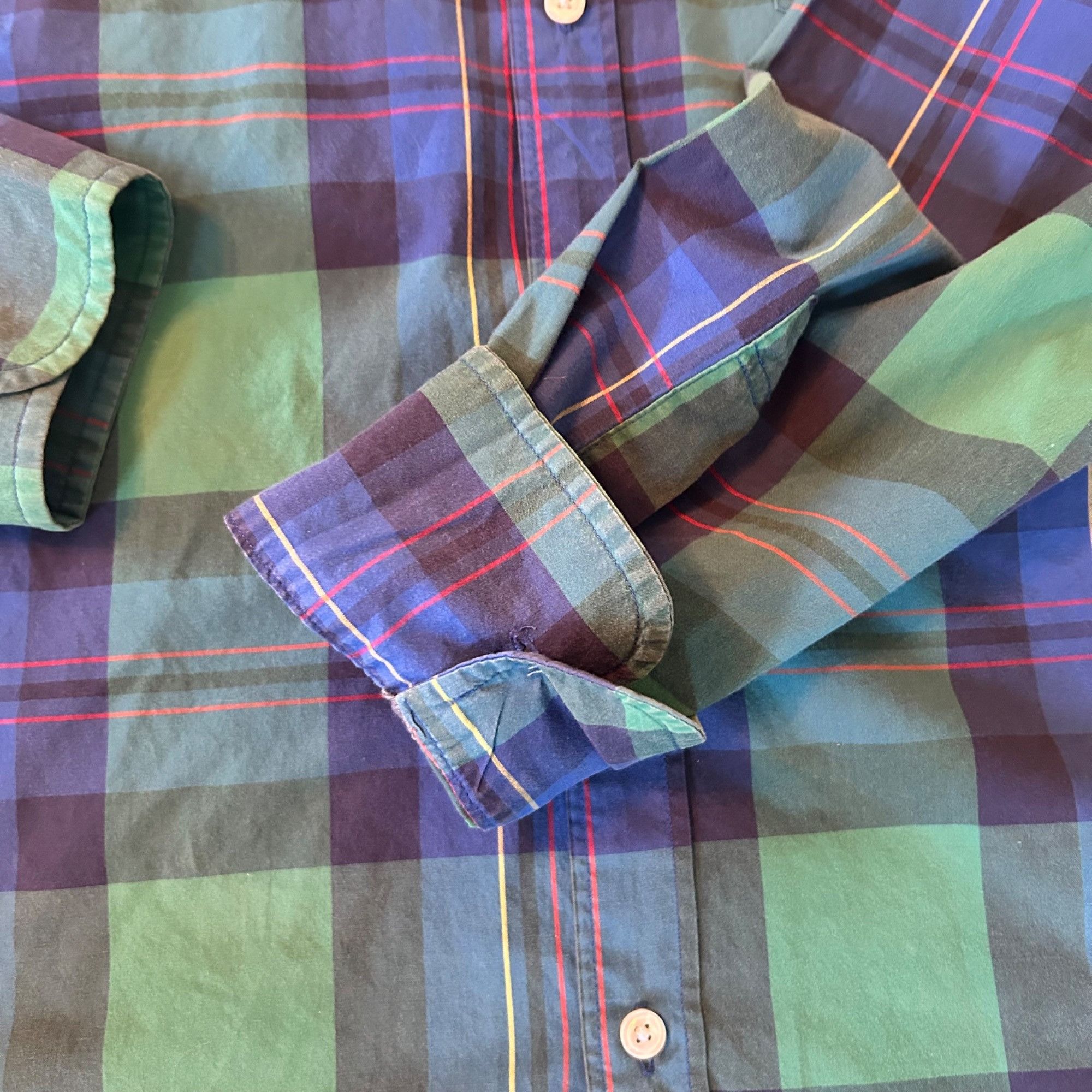 J.Crew J. Crew Tartan Plaid Green & Blue Preppy Button Down Shirt Size US XL / EU 56 / 4 - 5 Thumbnail