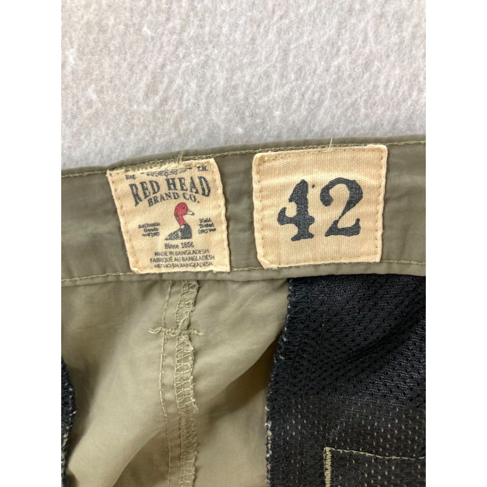 Vintage RedHead Mens Cargo Shorts 42 Olive Nylon High Rise Bermuda Outdoor Fall Spring Summer Athletic Size US 42 / EU 58 - 7 Thumbnail