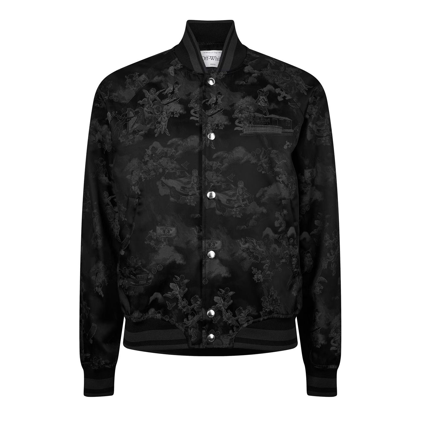 Off-White o1g2r1mq0326 Varsity Jacket in Black Size US M / EU 48-50 / 2 - 1 Thumbnail