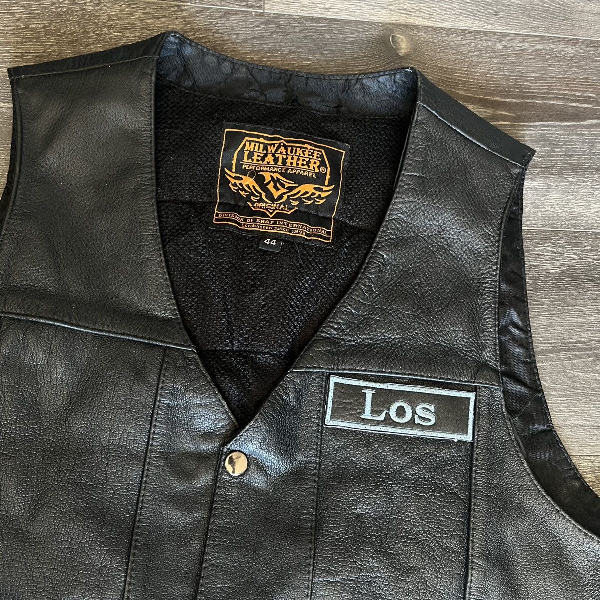Genuine Leather Milwaukee Leather Pure Platinum MC Motorcyle Vest Vintage Size US L / EU 52-54 / 3 - 4 Thumbnail