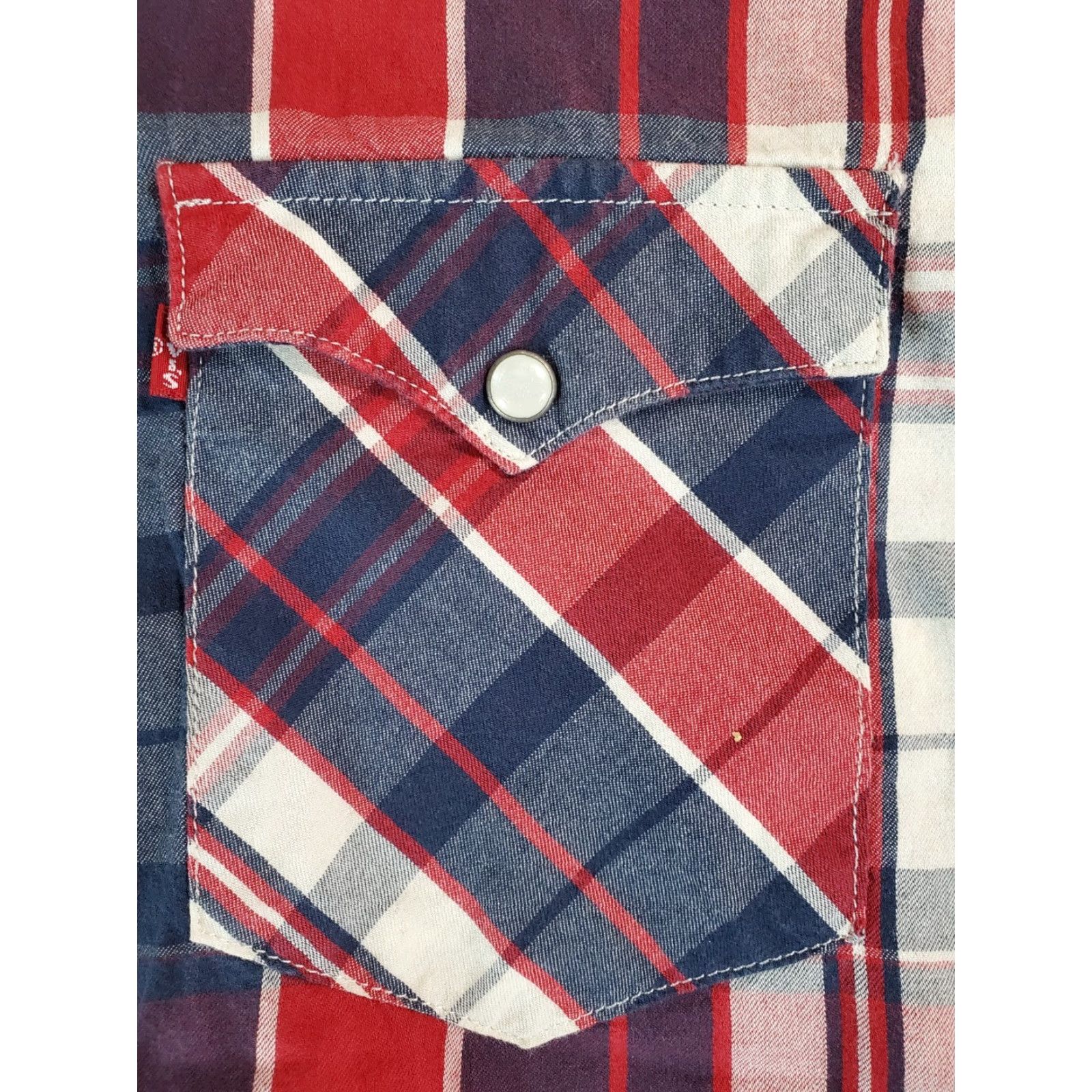 Levi's VINTAGE Levi's Signature Red Plaid Pearl Snap Button-Up Western Shirt Mens XL Size US XL / EU 56 / 4 - 4 Thumbnail