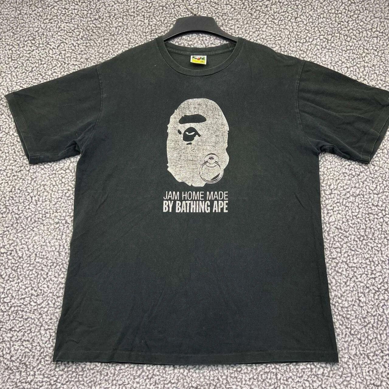 Other BAPE A Bathing Ape Shirt Men Black Crew Neck Cotton 2XL Size US XXL / EU 58 / 5 - 1 Thumbnail