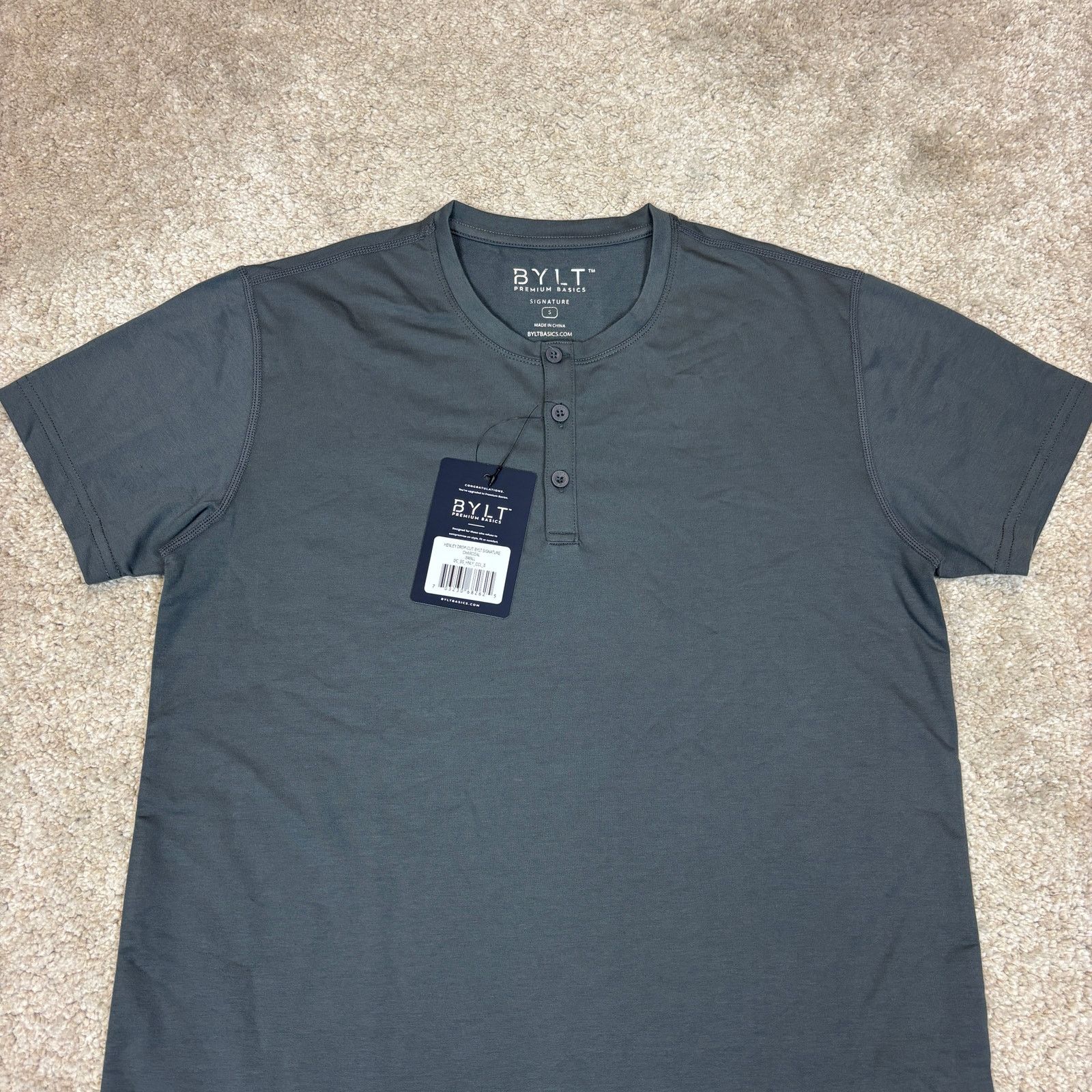 Other NWT Bylt Henley Drop Cut Signature Short Sleeve Shirt Mens S Size US S / EU 44-46 / 1 - 2 Thumbnail