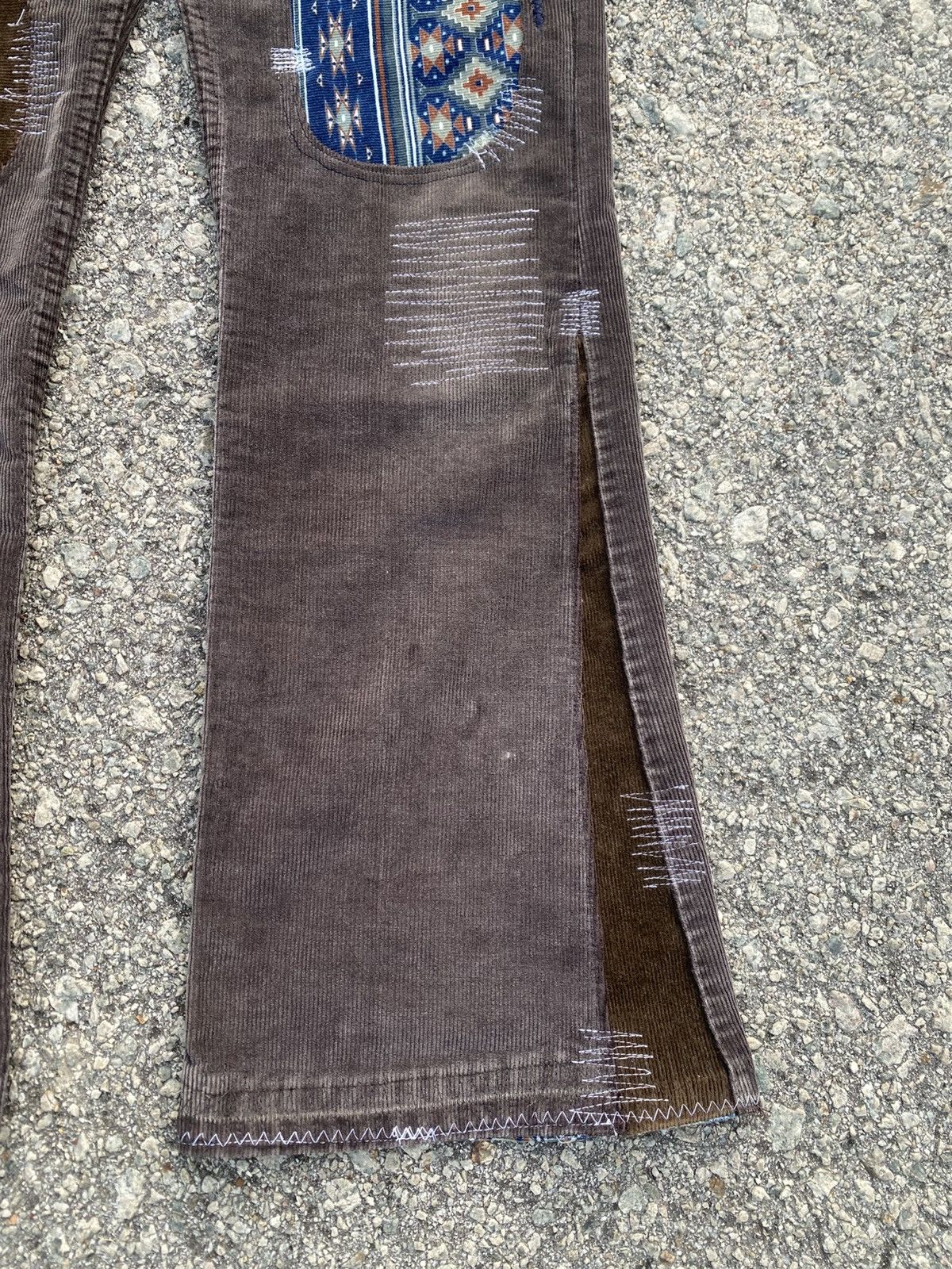 Levi's Vintage Clothing 1970s-80s Levis Corduroy Hippies Patchwork Flared Size US 34 / EU 50 - 12 Thumbnail