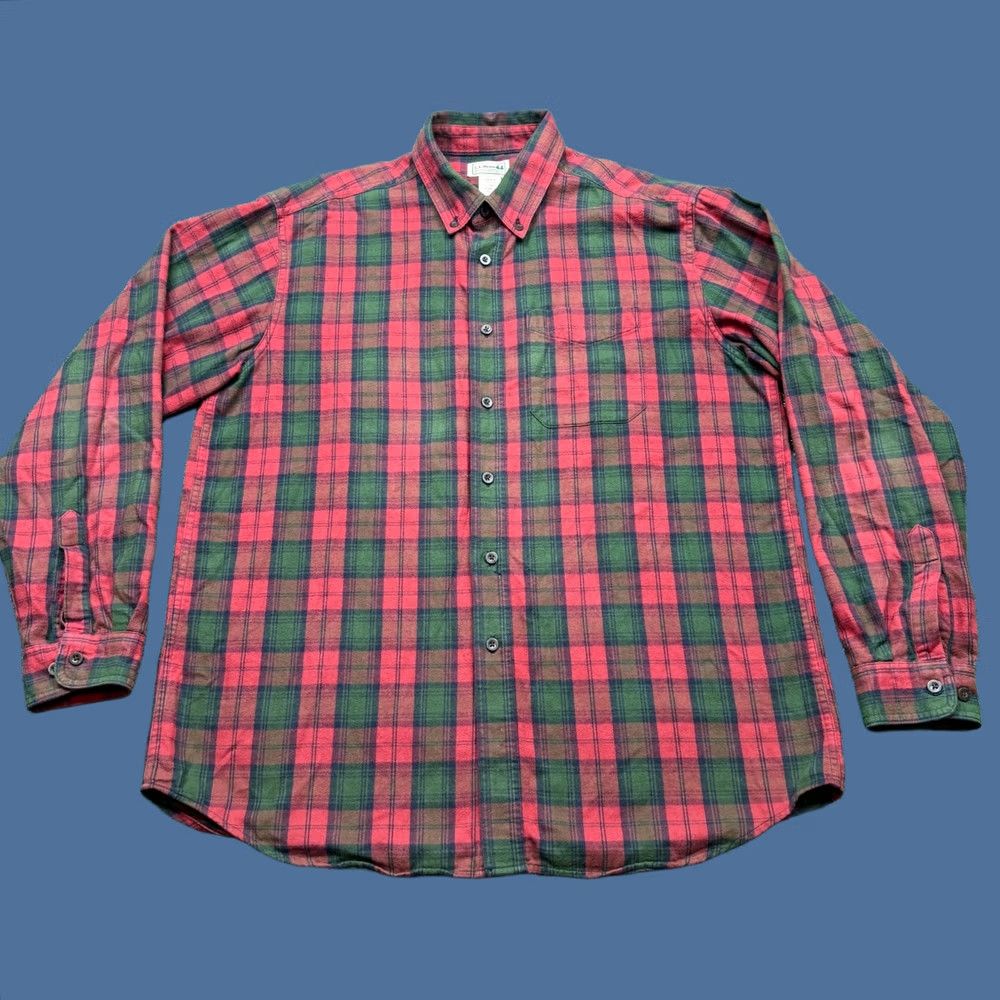 Vintage VINTAGE L.L. Bean Button-Up Shirt Mens L Red Green Plaid Long Sleeve Wool Cotton Maine Guide Lumberjack Y2K Size US L / EU 52-54 / 3 - 1 Thumbnail