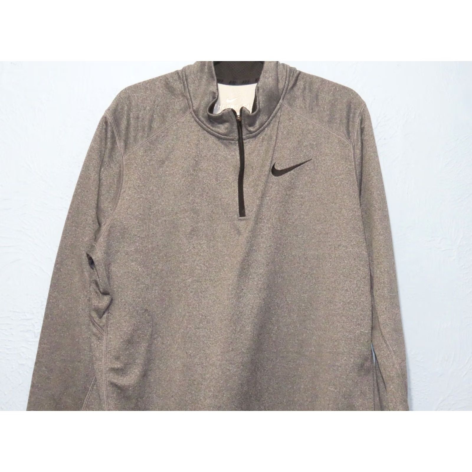 Nike Nike Men's XL Therma-Fit 1/4 Zip Pullover Sweatshirt Gray Size US XL / EU 56 / 4 - 3 Thumbnail