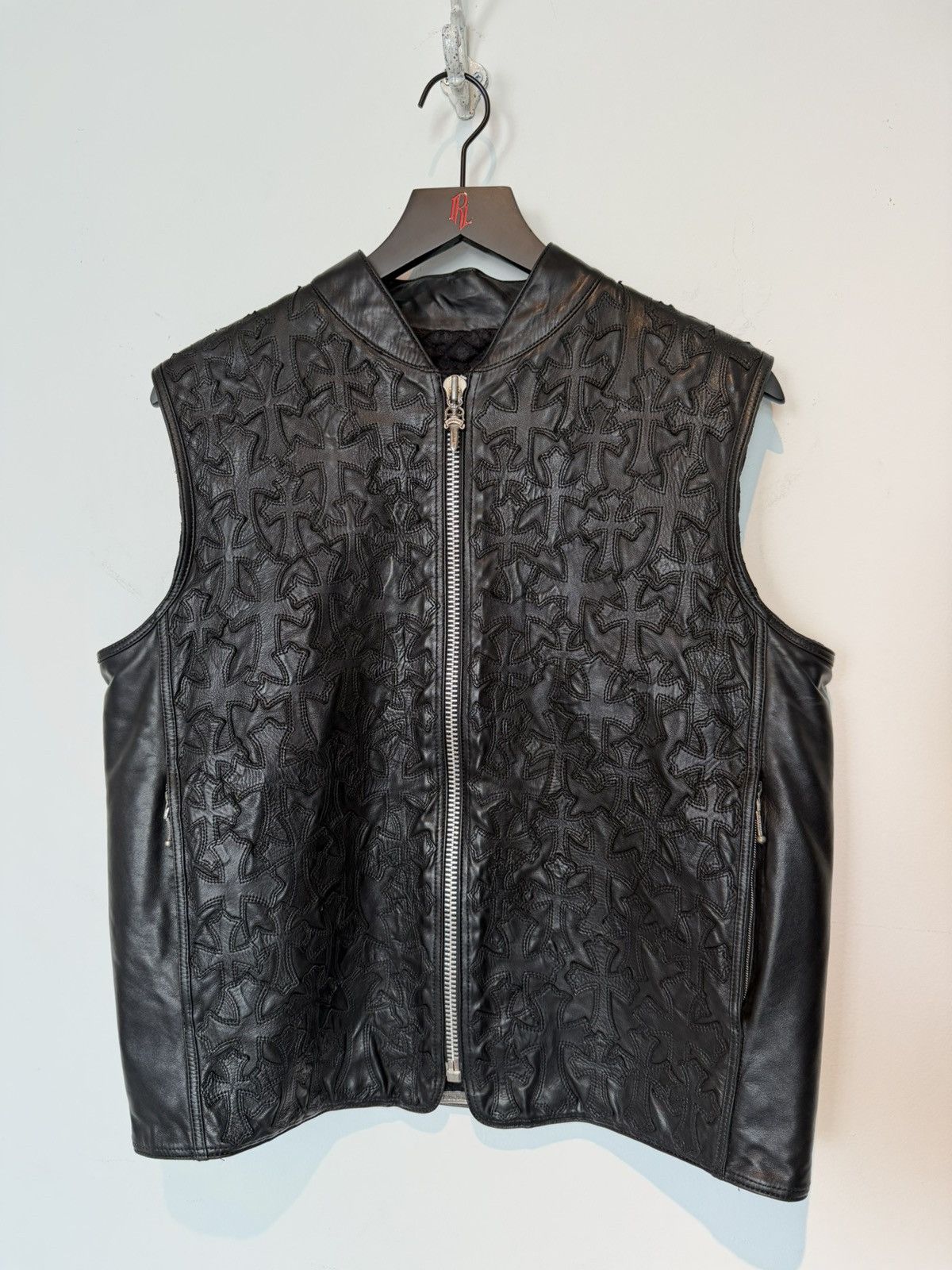 Chrome Hearts LEATHER PATCHED VEST Size US M / EU 48-50 / 2 - 1 Thumbnail