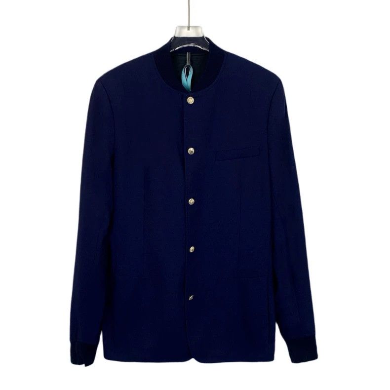 Dior Dark blue wool single-breasted long-sleeved jacket 250