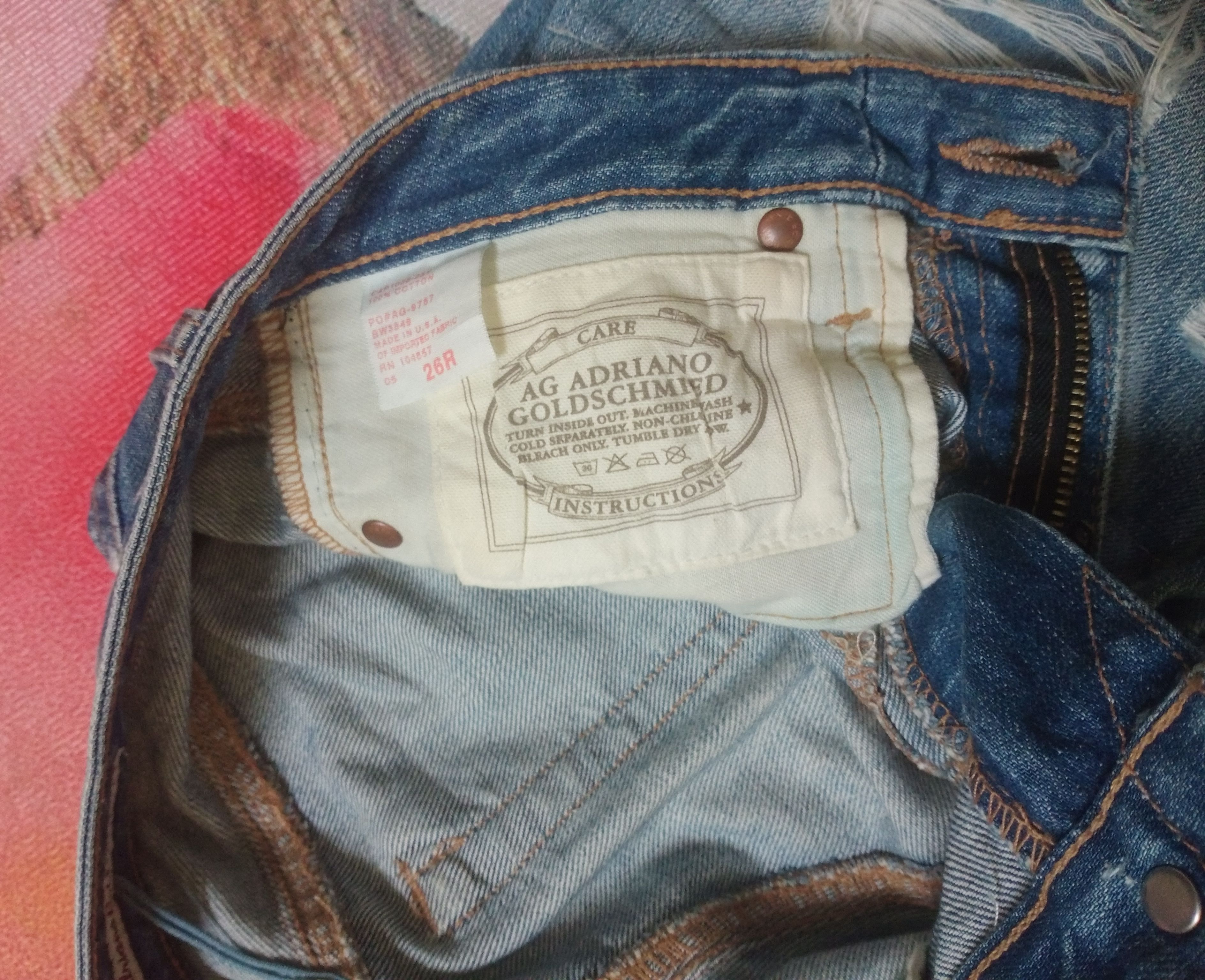 AG Adriano Goldschmied Rare AG Adriana Goldschmied Distressed Denim Size 30" / US 8 / IT 44 - 8 Thumbnail