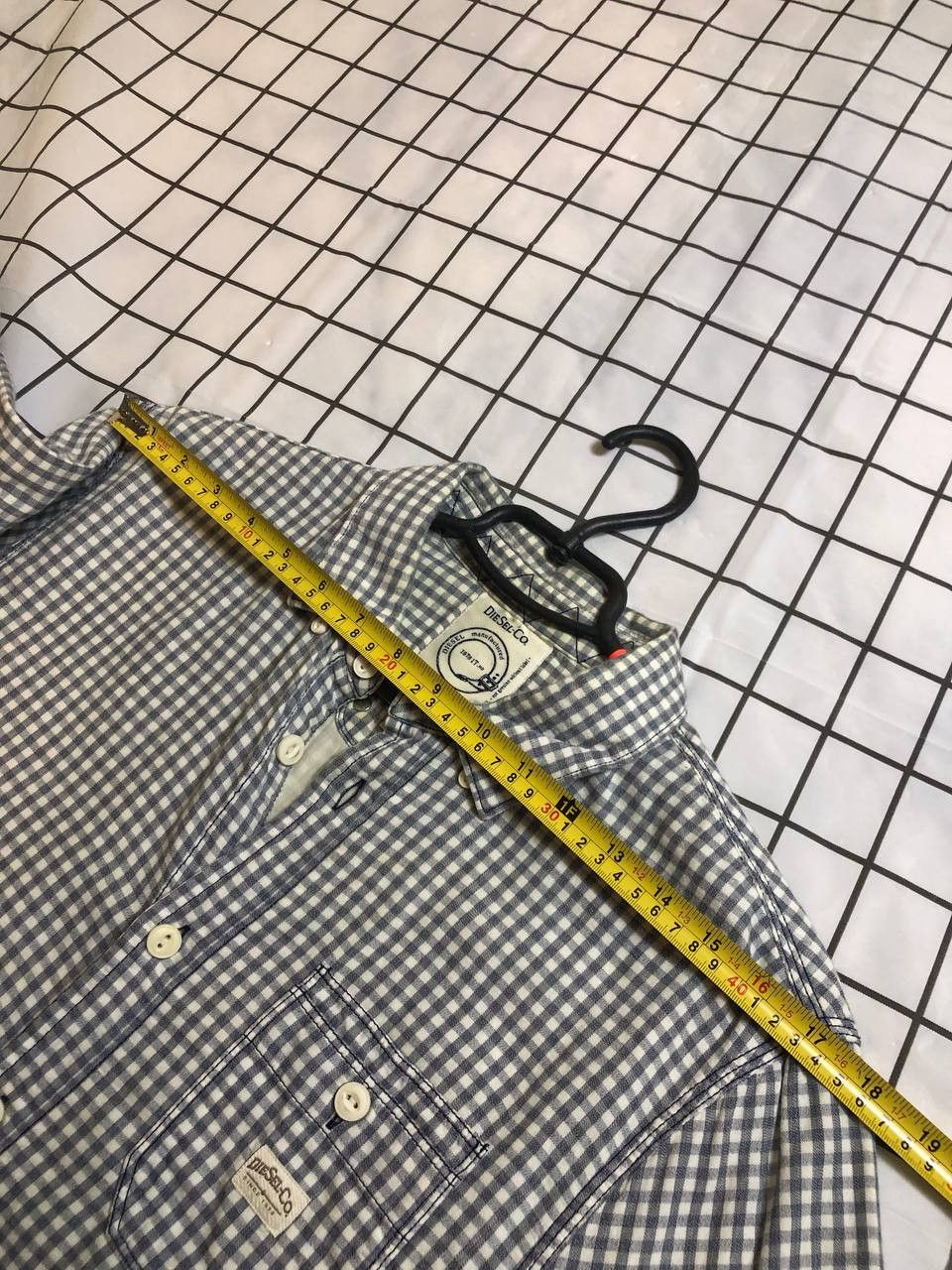 Diesel Diesel Flannel Long Sleeve Button Shirt Checked Pattern Size US XL / EU 56 / 4 - 9 Thumbnail