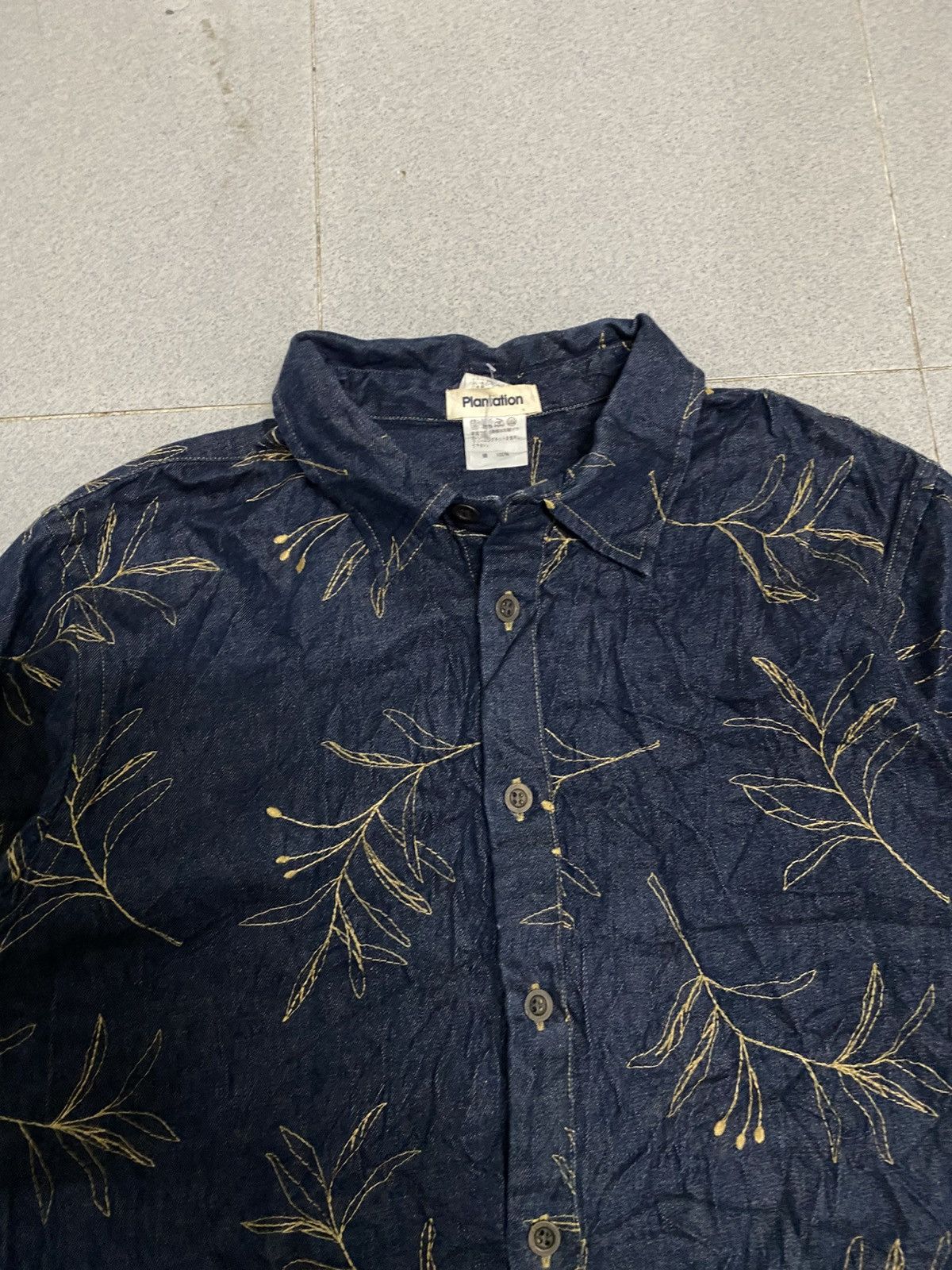 Offer Plantation Issey Miyake Indigo Denim Shirt