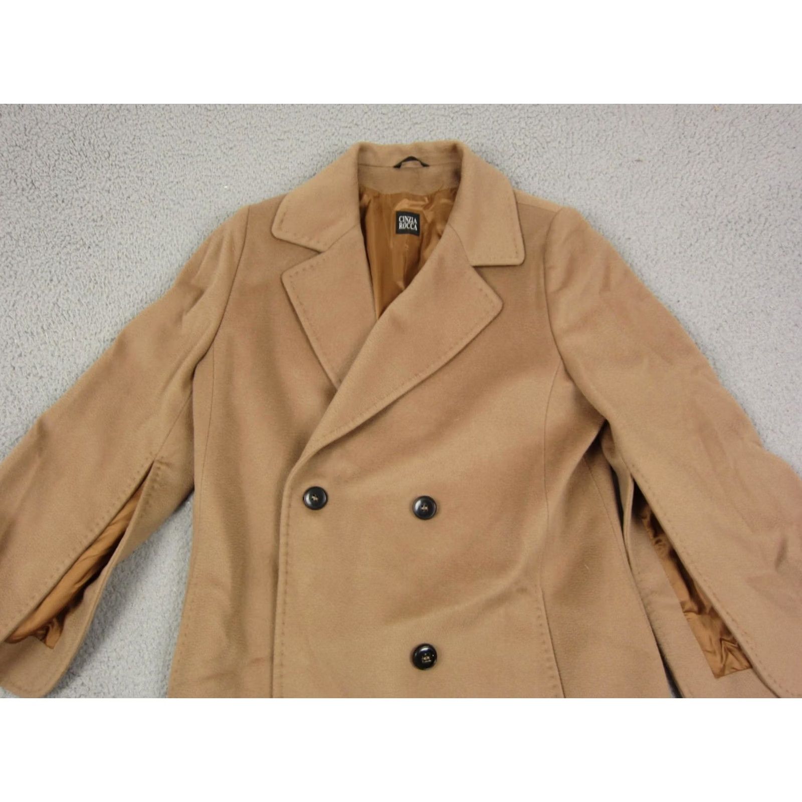 Cinzia Rocca Cinzia Rocca Peacoat Double Breasted Pure Virgin Wool Brown Womens Size 10 Size L / US 10 / IT 46 - 2 Thumbnail