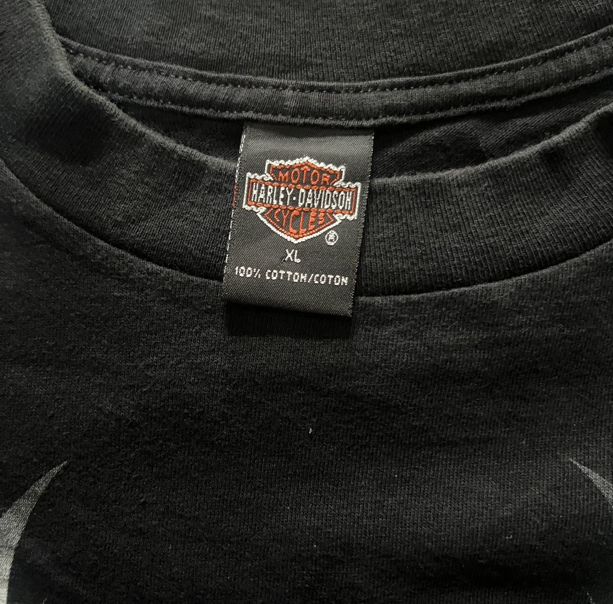 Harley Davidson Harley Davidson Men's Black and White T-shirt Size US XL / EU 56 / 4 - 4 Thumbnail