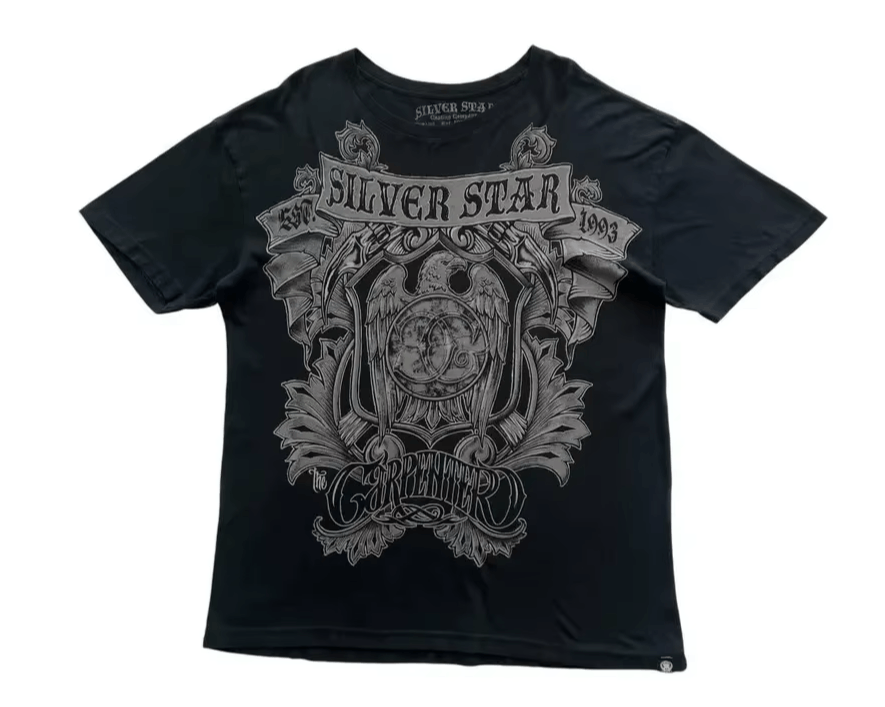 Japanese Brand 2000s Silver Star Dark Street Size US XL / EU 56 / 4 - 1 Thumbnail