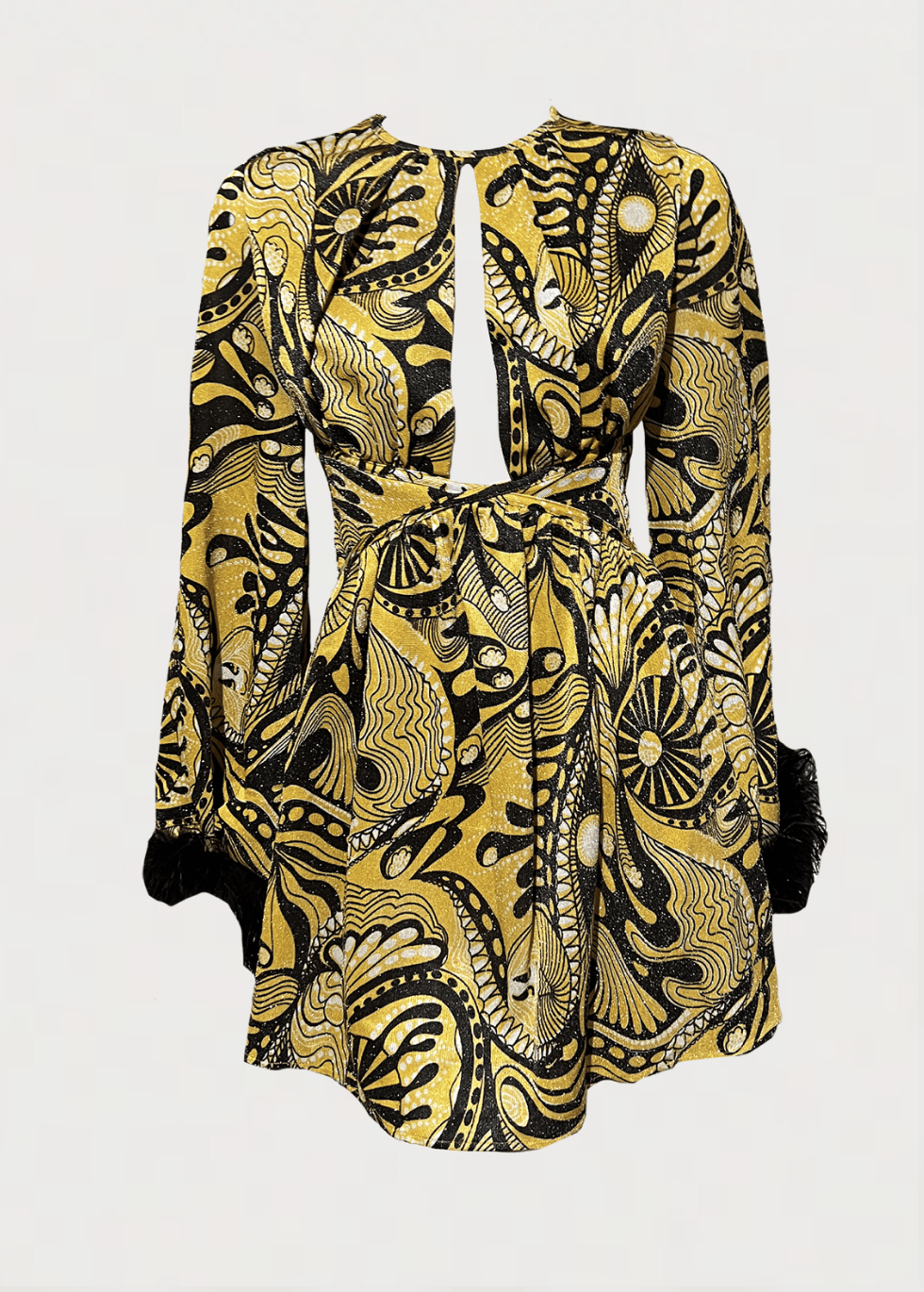 Alice McCall Gold Dust Feather Mini Dress Size M / US 6-8 / IT 42-44 - 3 Thumbnail