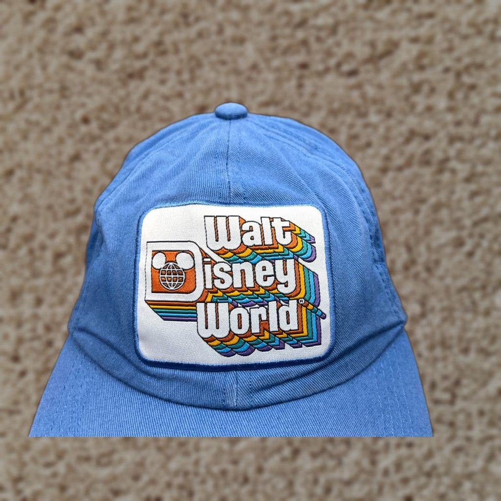 Disney Walt Disney World Hat Cap Strap Back Adult One Size Blue Cotton Retro Look Disney Hat/Cap Unisex Adults Baseball Cap 80s 90s Vintage Men Women Size ONE SIZE - 1 Thumbnail