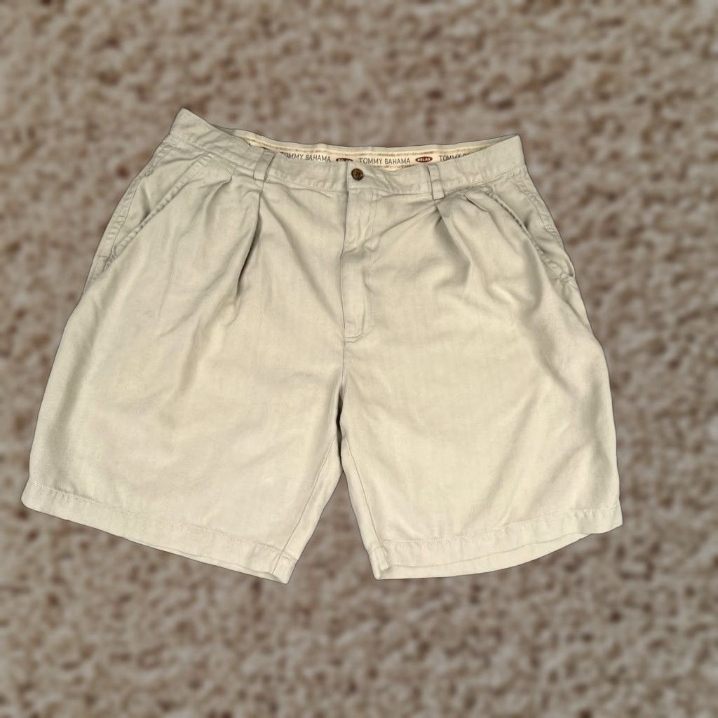 Tommy Bahama Tommy Bahama Shorts Mens 38 Pleated Front Silk Chino Relax Casual Summer Tan Size US 38 / EU 54 - 1 Thumbnail
