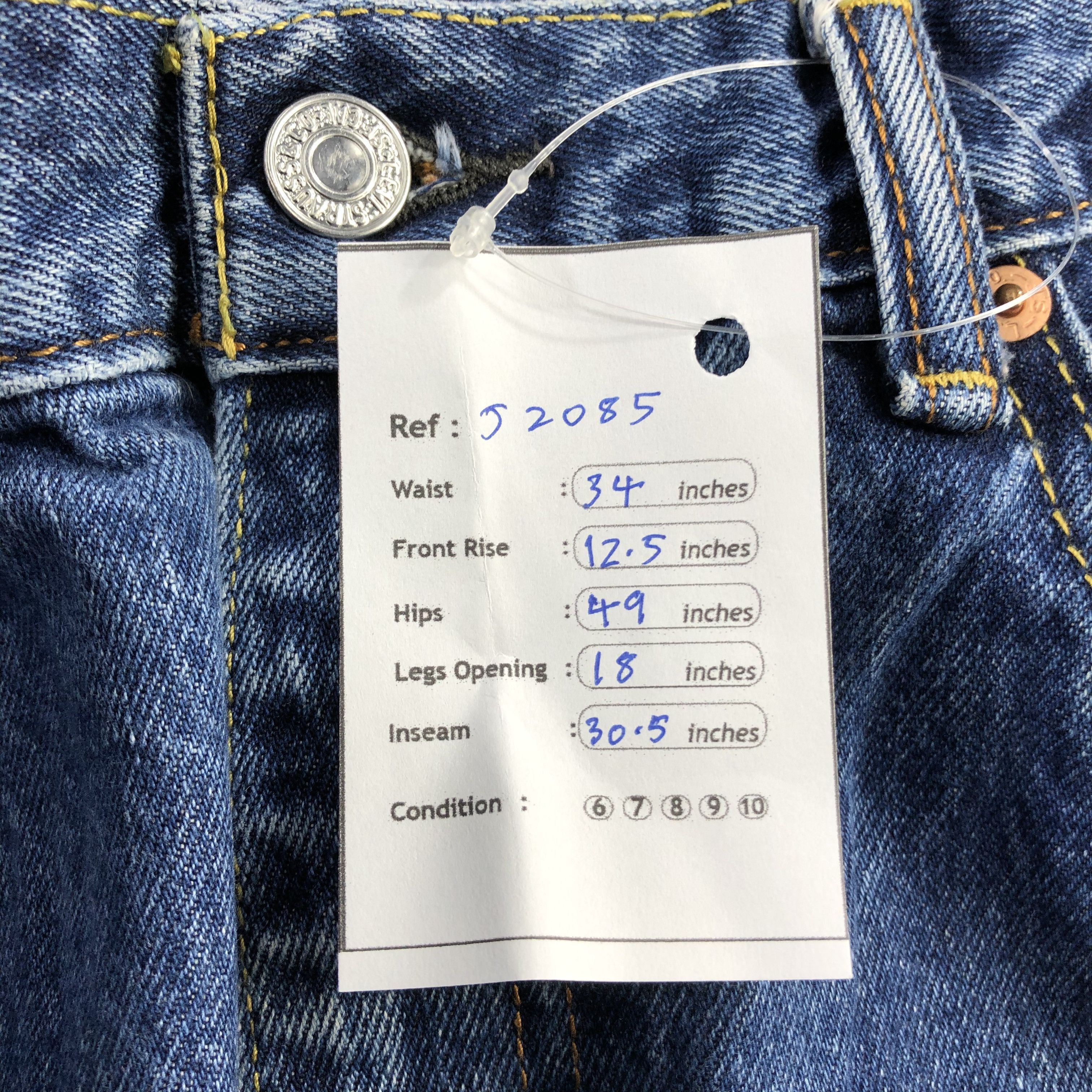 Levi's Vintage Blue Wash Levis 550 Jeans-J2085 Size US 34 / EU 50 - 13 Thumbnail