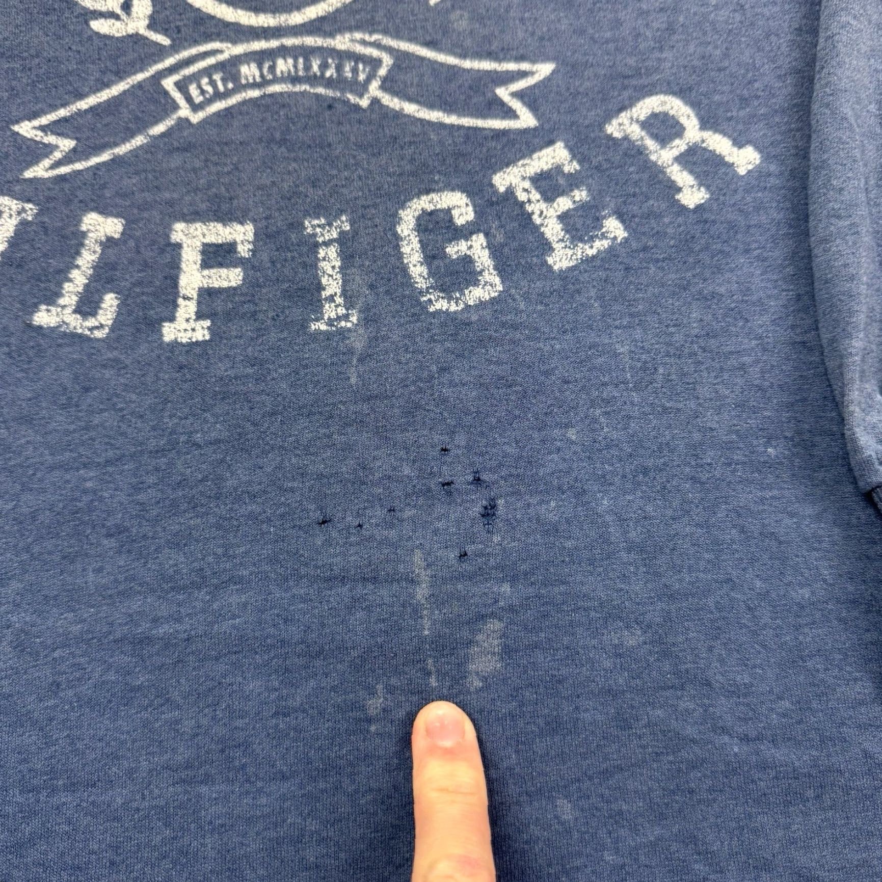 Thrasher VINTAGE Tommy Hilfiger Graphic Long Sleeve T Shirt Adult Medium Blue 80s 90s Mens Size US M / EU 48-50 / 2 - 3 Thumbnail