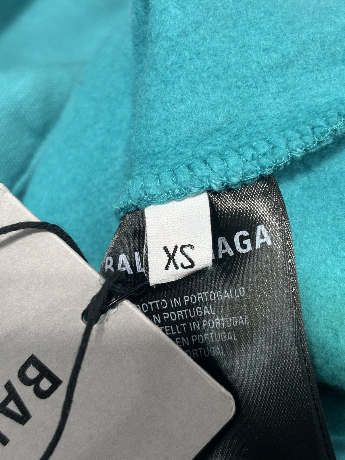 Balenciaga Balenciaga Teal Logo Hoodie Size US XS / EU 42 / 0 - 12 Thumbnail