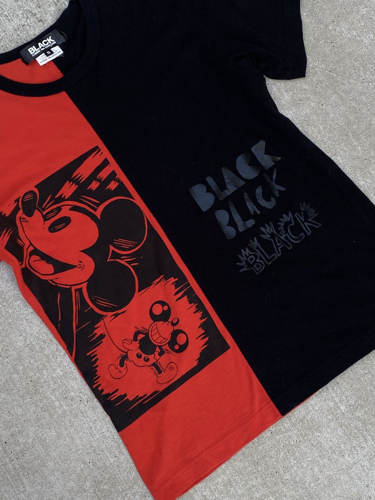 Comme des Garcons Black CDG Black Mickey Mouse split shirt Size US S / EU 44-46 / 1 - 3 Thumbnail