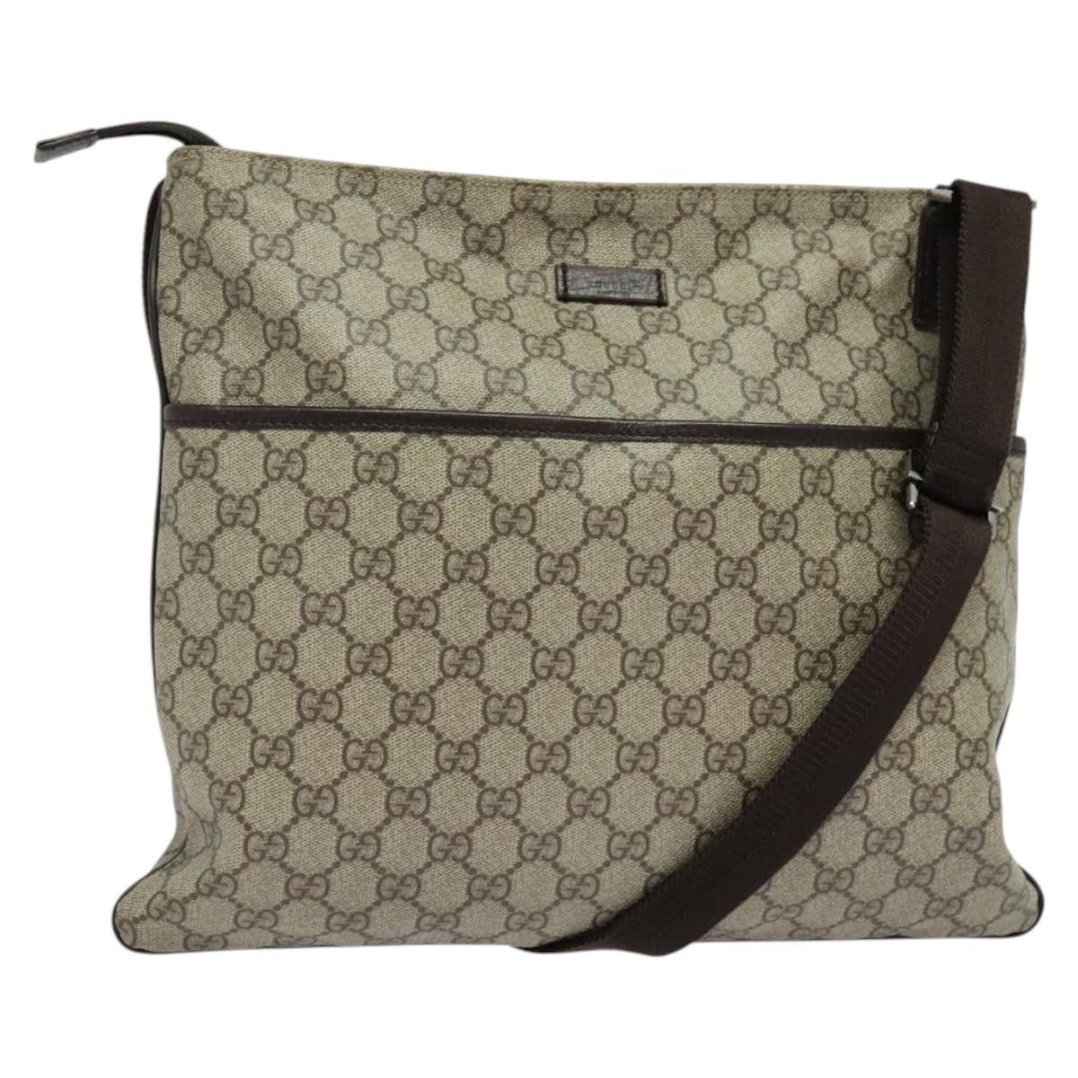 Gucci GUCCI GG Supreme Shoulder Bag Pvc Leather Beige Silver Size ONE SIZE - 1 Thumbnail