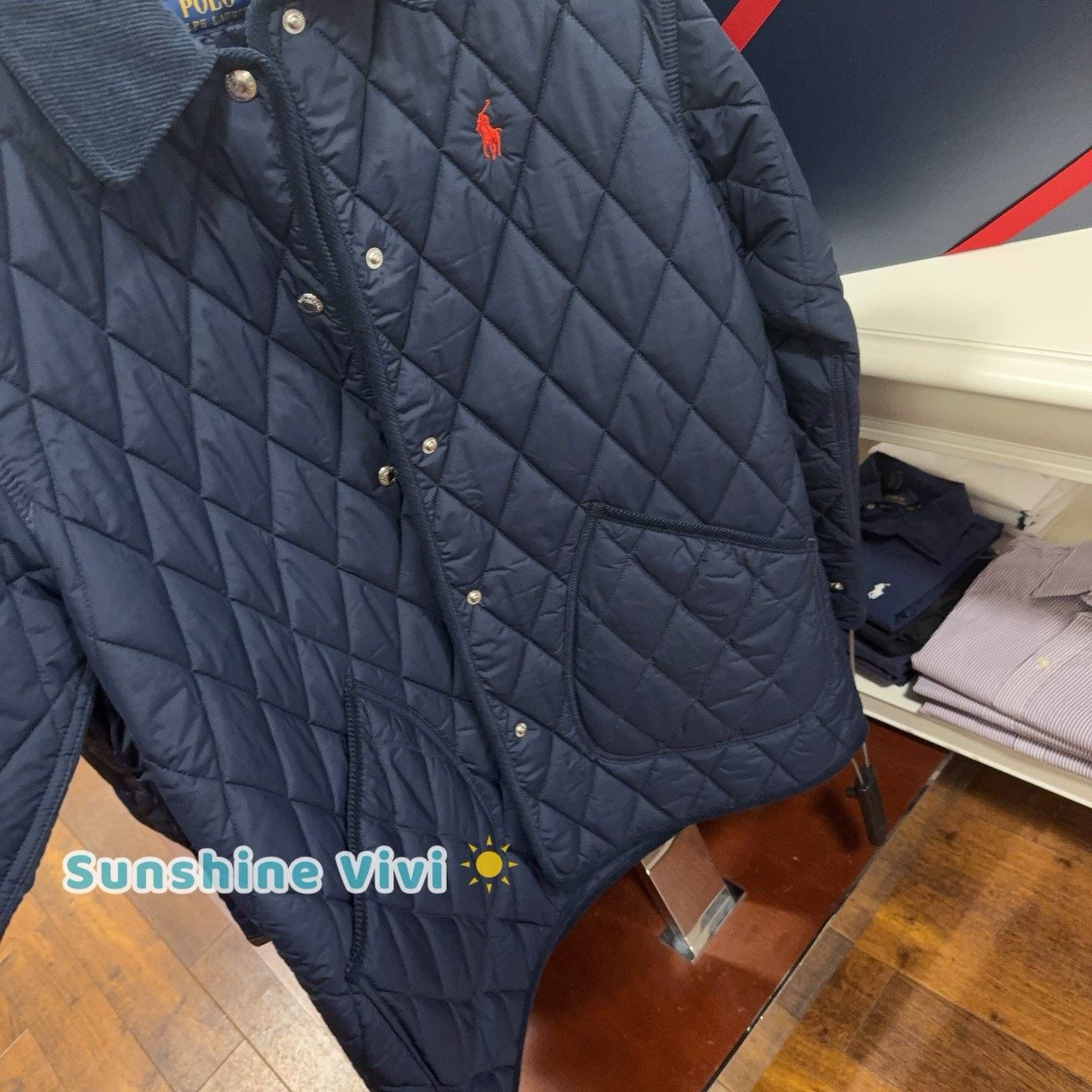 Lauren Ralph Lauren NWT Ralph Lauren Polo Women's Quilted Barn Jacket Navy large Size L / US 10 / IT 46 - 2 Thumbnail