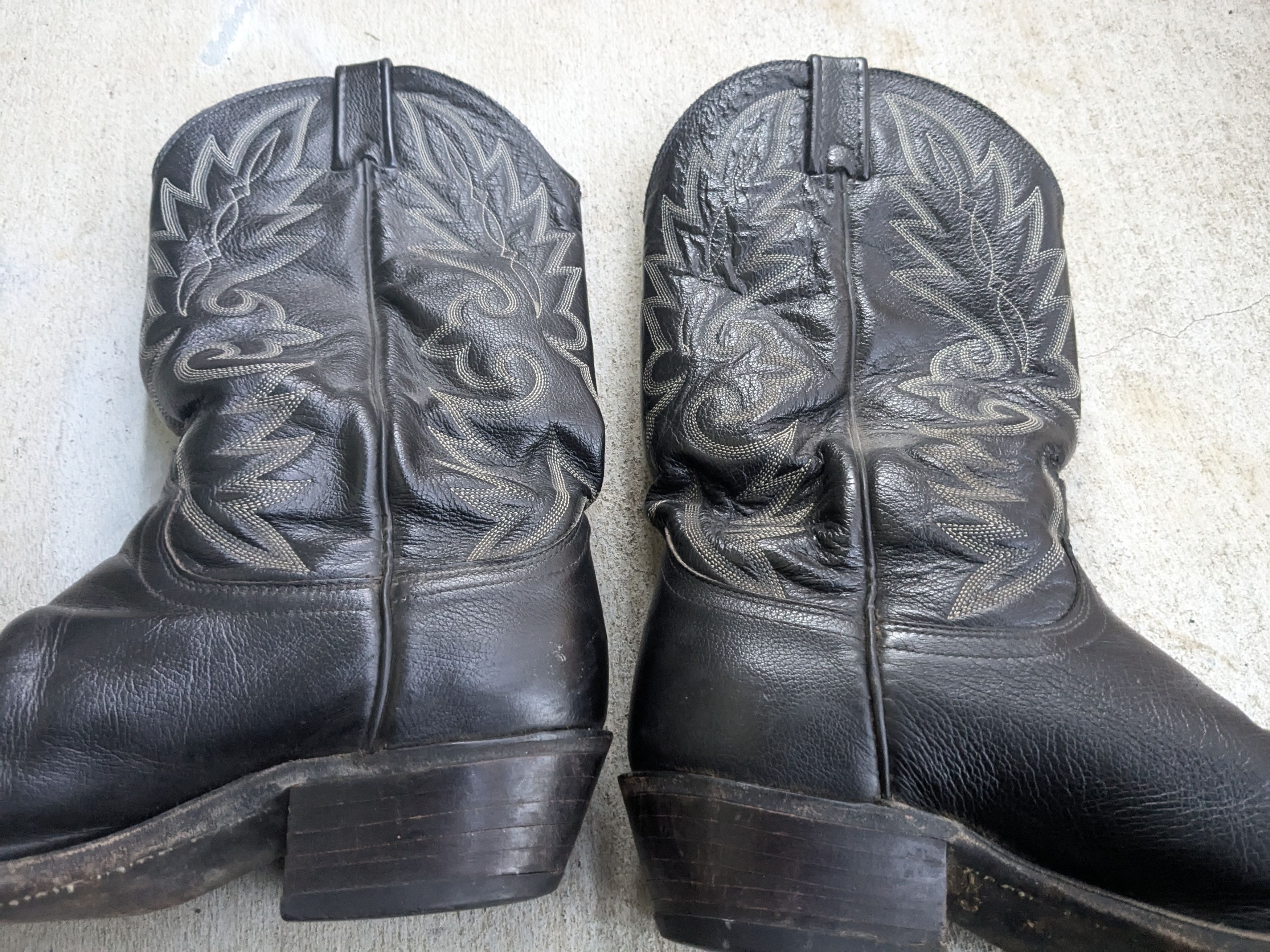 Dan Post Dan Post Cowboy Boots Black 9.5 D USA Leather Western Size US 9.5 / EU 42-43 - 9 Thumbnail