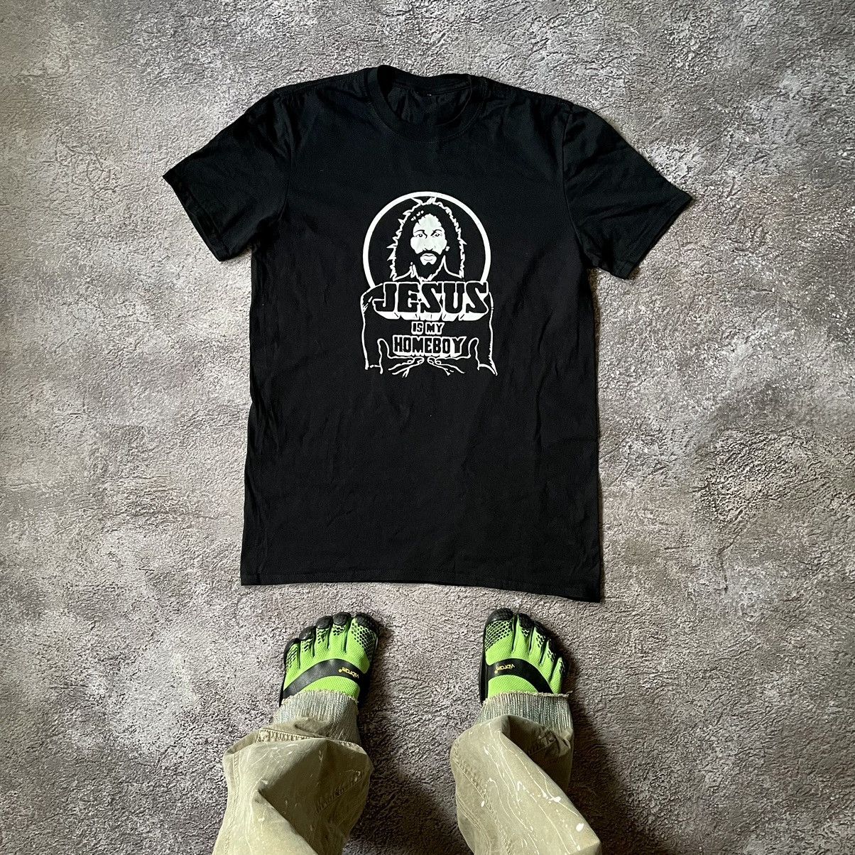 Vintage Vintage Y2K Jesus Graphic Tee Faded Black Single Stitch S Size US S / EU 44-46 / 1 - 1 Thumbnail